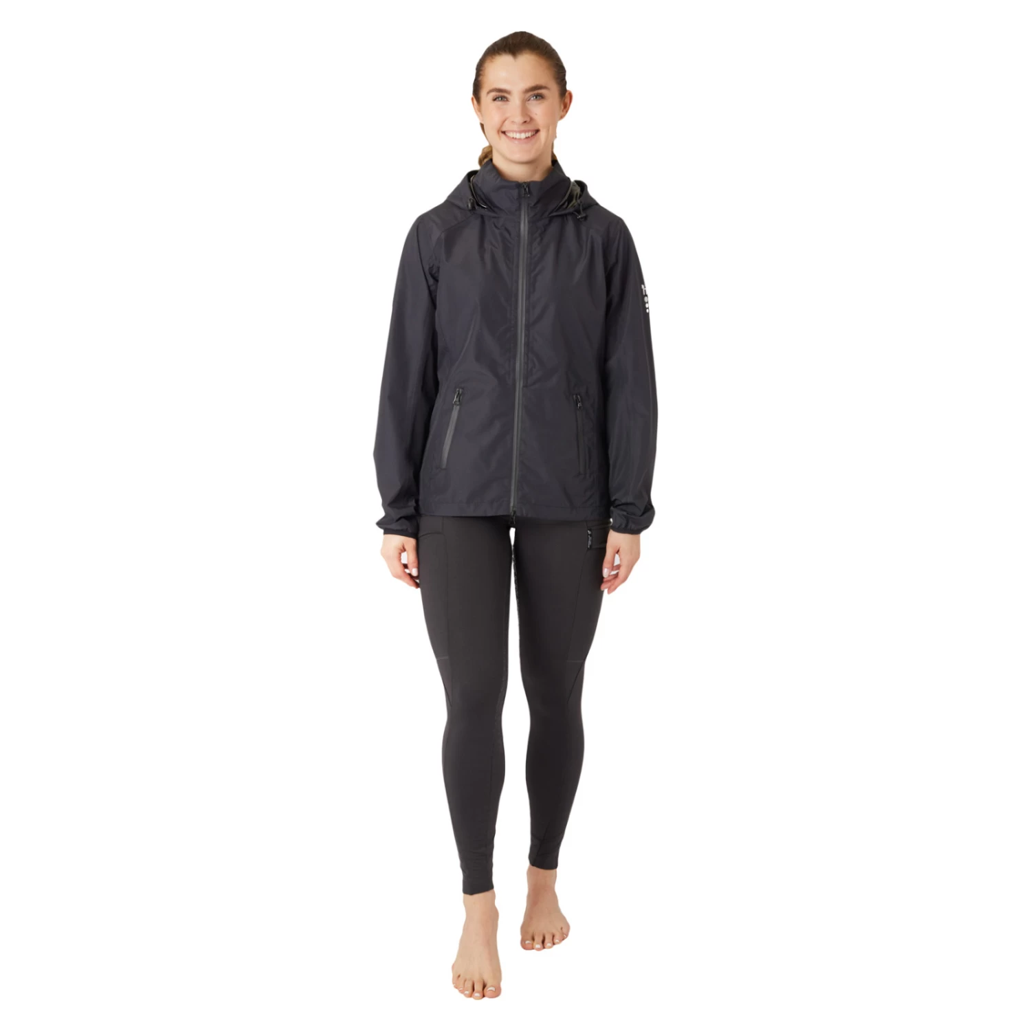 Horze Stella Waterproof Shell Jacket - Caviar Black - Image 3