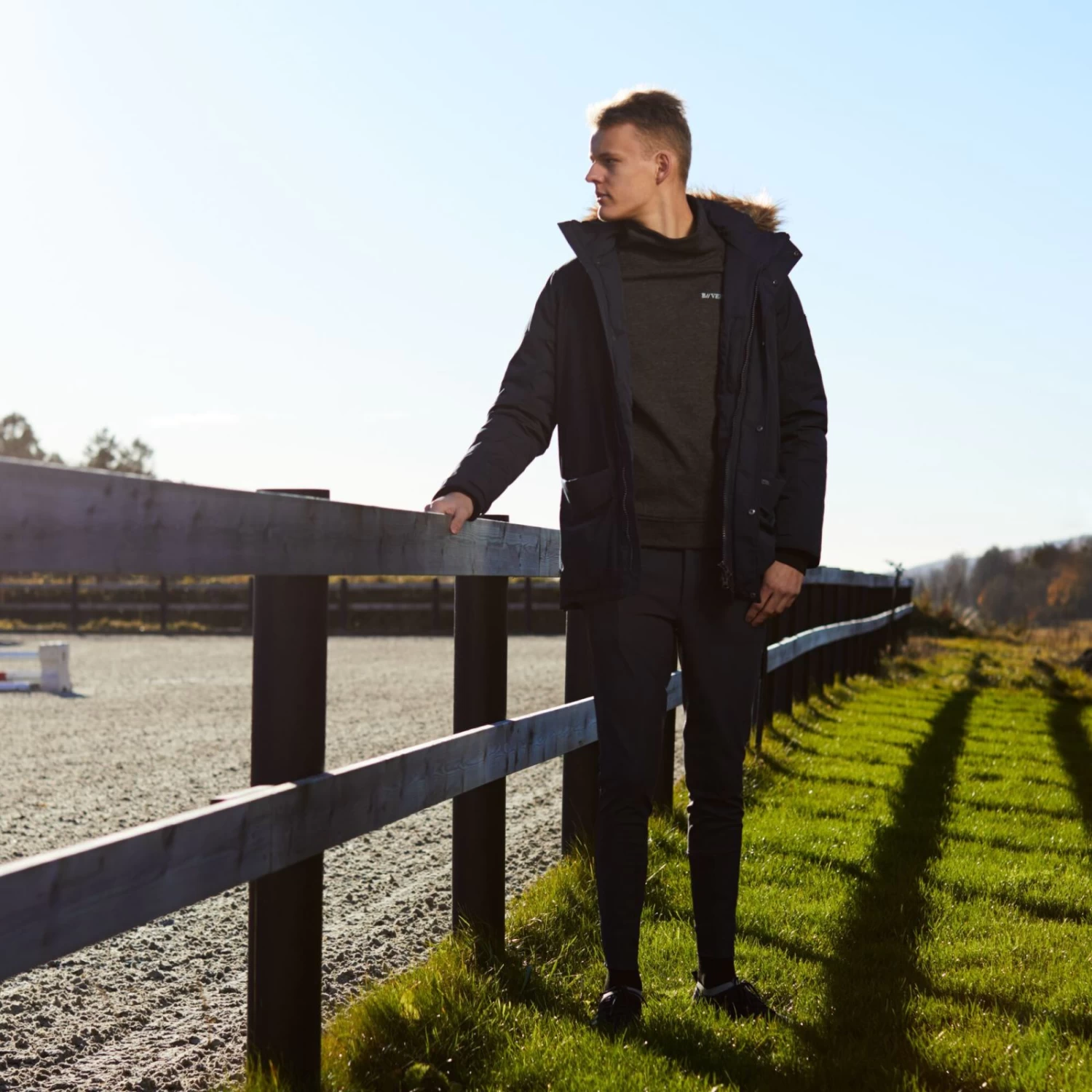 B Vertigo Garren Mens Winter Parka Jacket - Dark Navy - Image 10