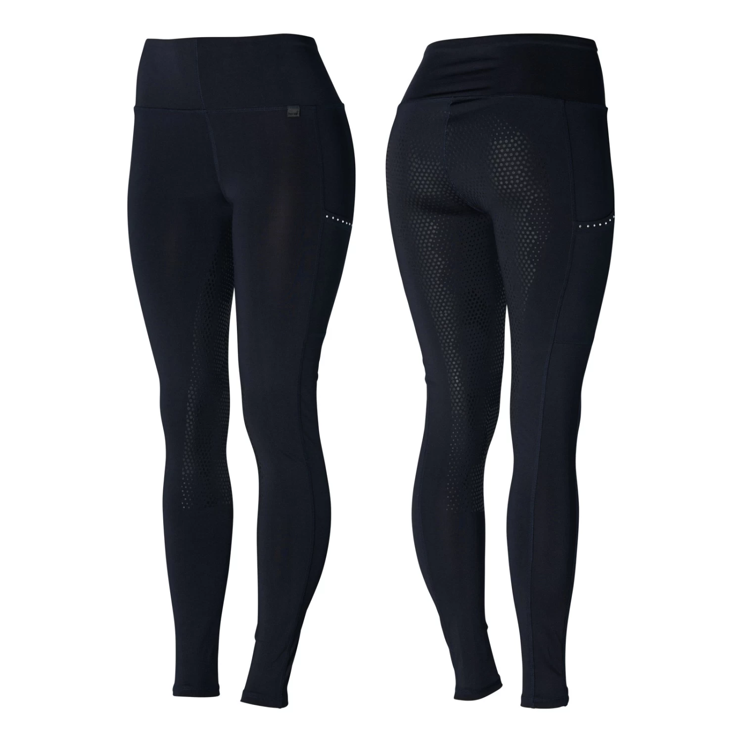 Roselina Womens Full Seat Tights With Crystal Details - Dark Dark Blue