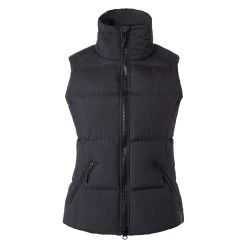 Horze Rianna Womens Padded Puffer Vest - Caviar Black