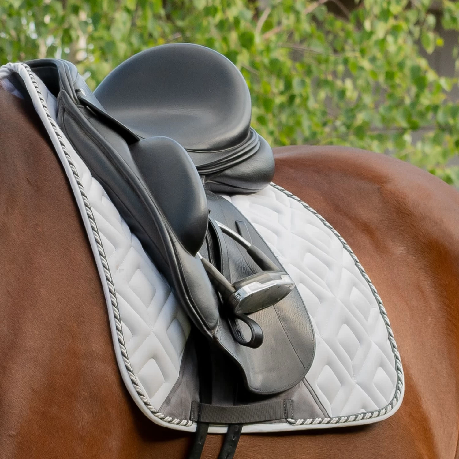 Equinavia Stockholm NordicAir Dressage Pad - White - Image 6