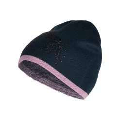 Horze Keona Kids Crystal Beanie - Dark Navy/ Arty Purple