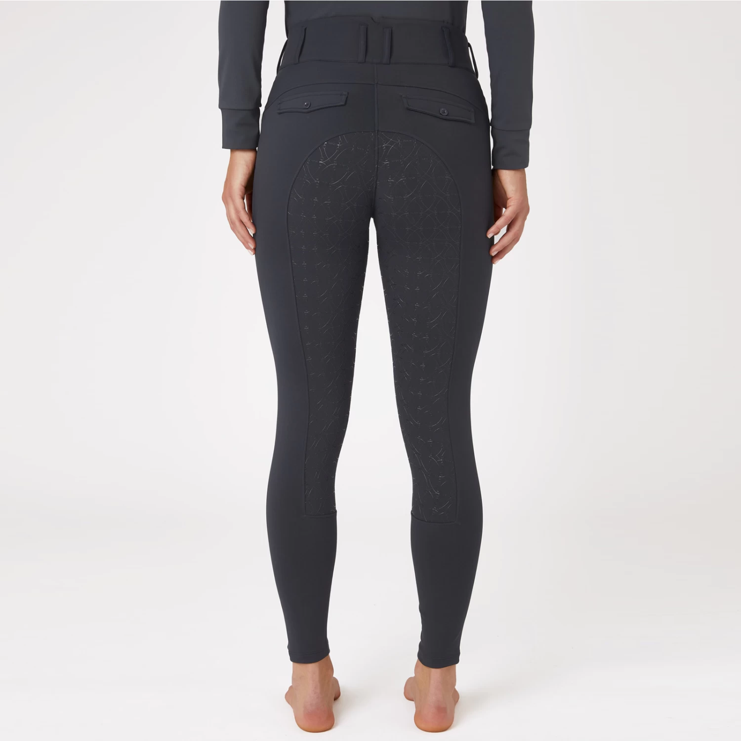 Horze Ingrid Womens Full Seat Breeches - Dark Navy - Image 3