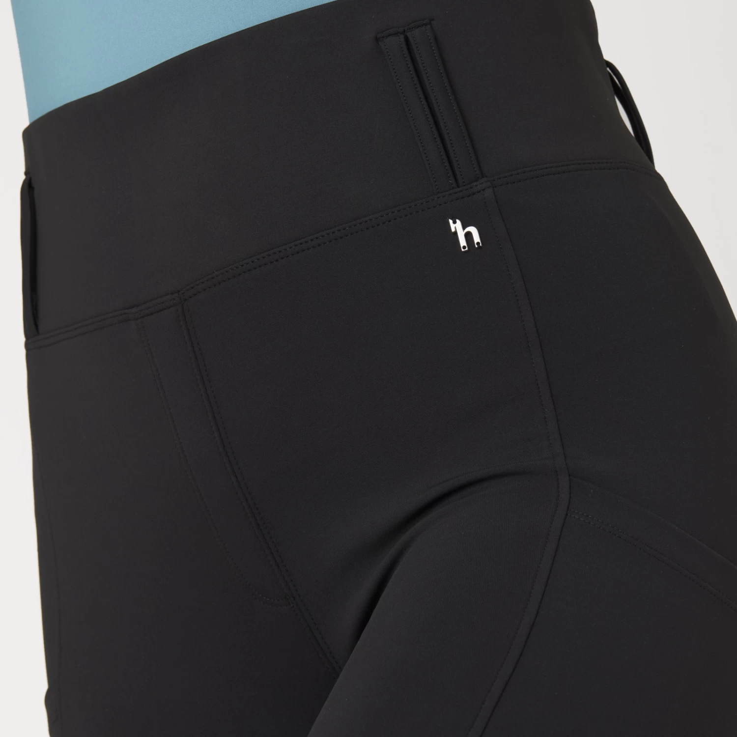 Horze Everly Womens Full Seat Winter Riding Tights - Black - Image 6
