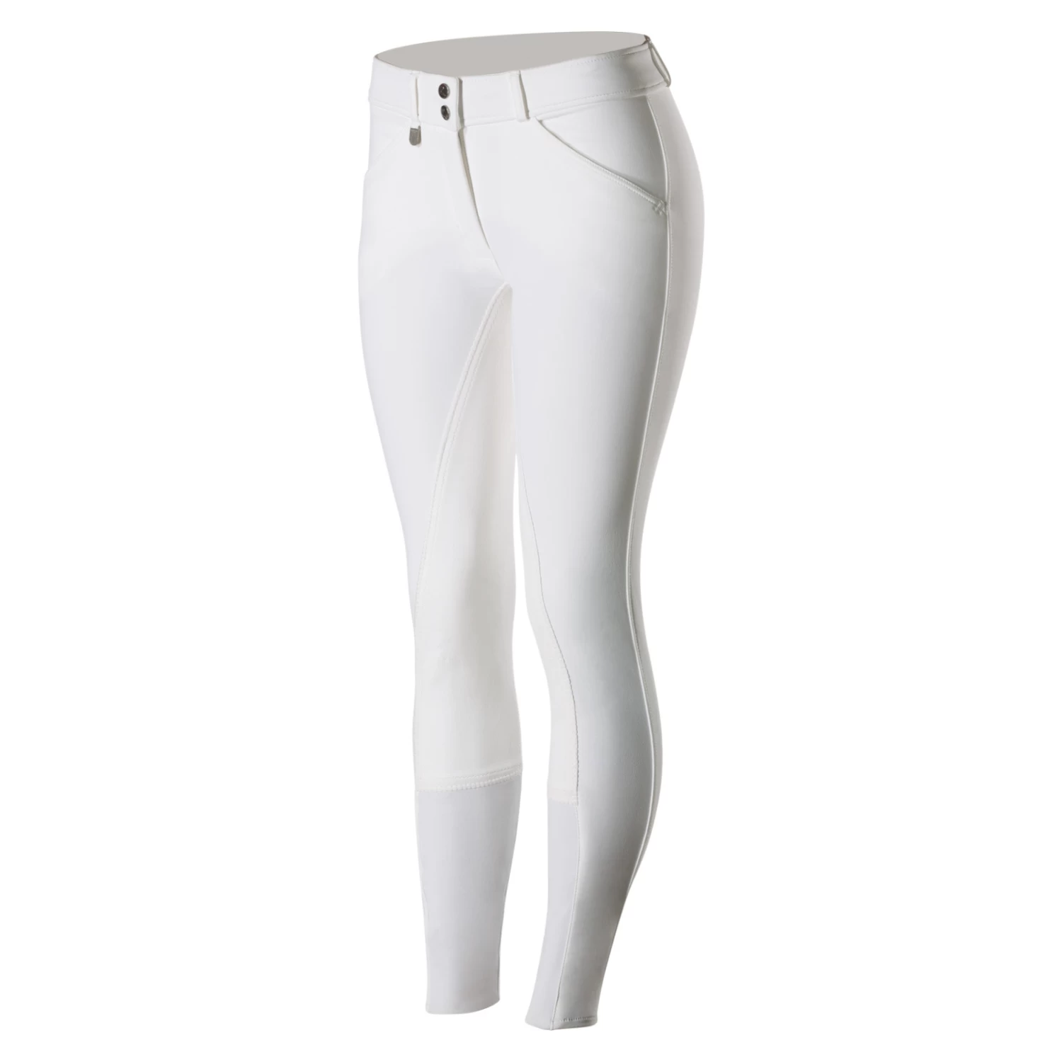 Horze Grand Prix Womens Classic Full Seat Dressage Breeches - White - Image 7