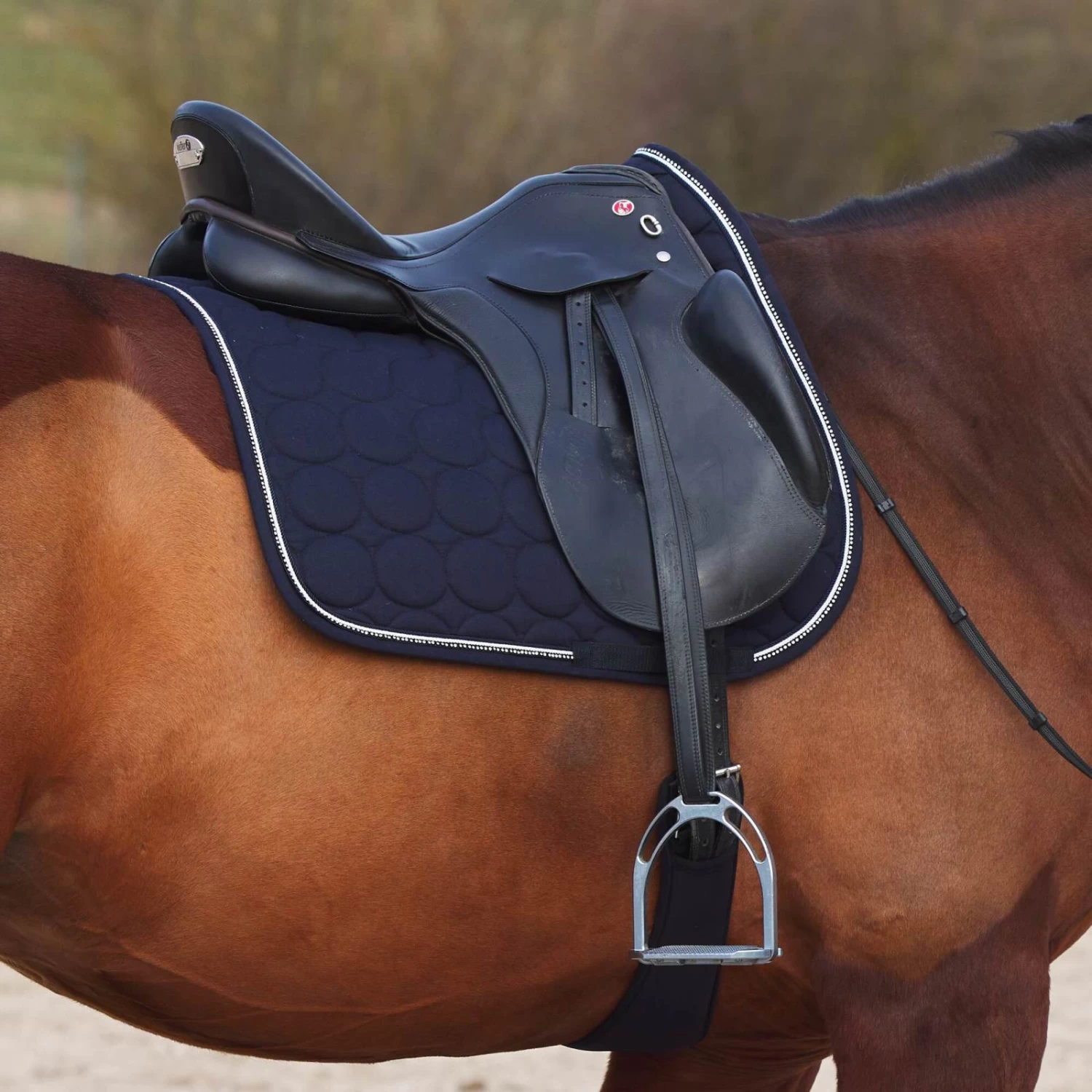 Horze Marquess Dressage Saddle Pad - Dark Navy - Image 3