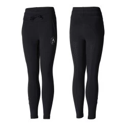 Horze Elinor Kids Cotton Stretch Riding Tights - Dark Navy