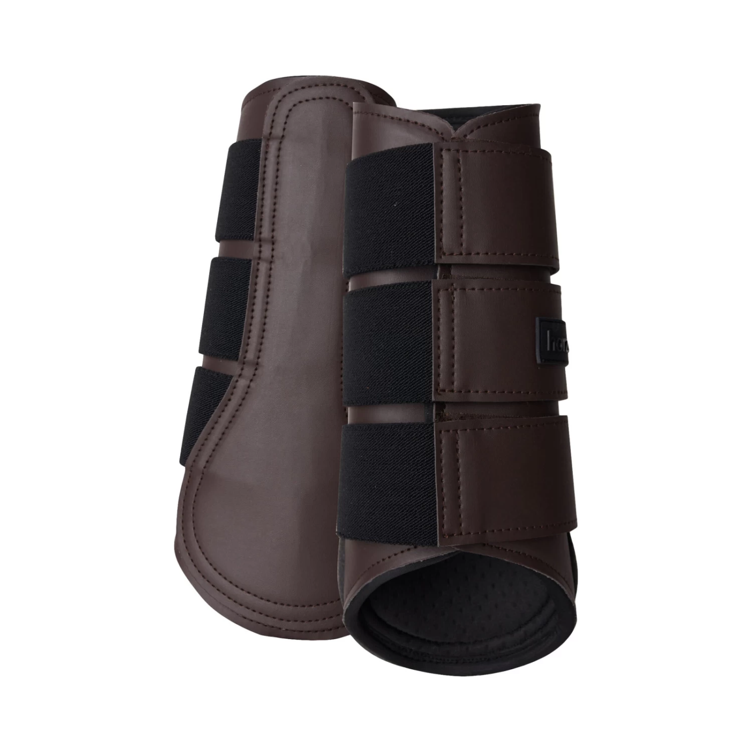 Horze Noir Brushing Boots - Rhubarb Dark Red - Image 7