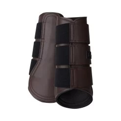 Horze Noir Brushing Boots - Iron Grey Brown