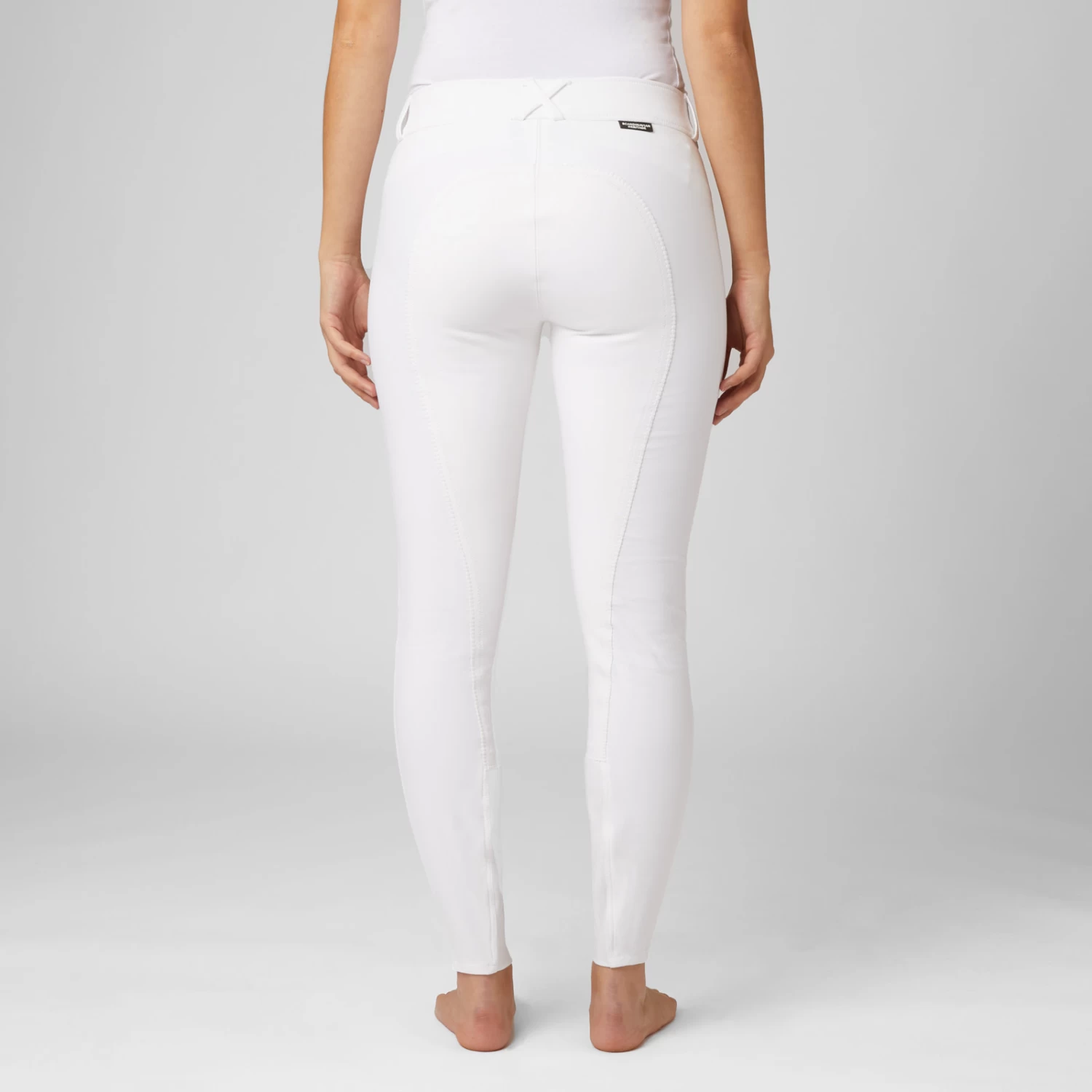 Horze Grand Prix Womens Classic Full Seat Dressage Breeches - White - Image 8