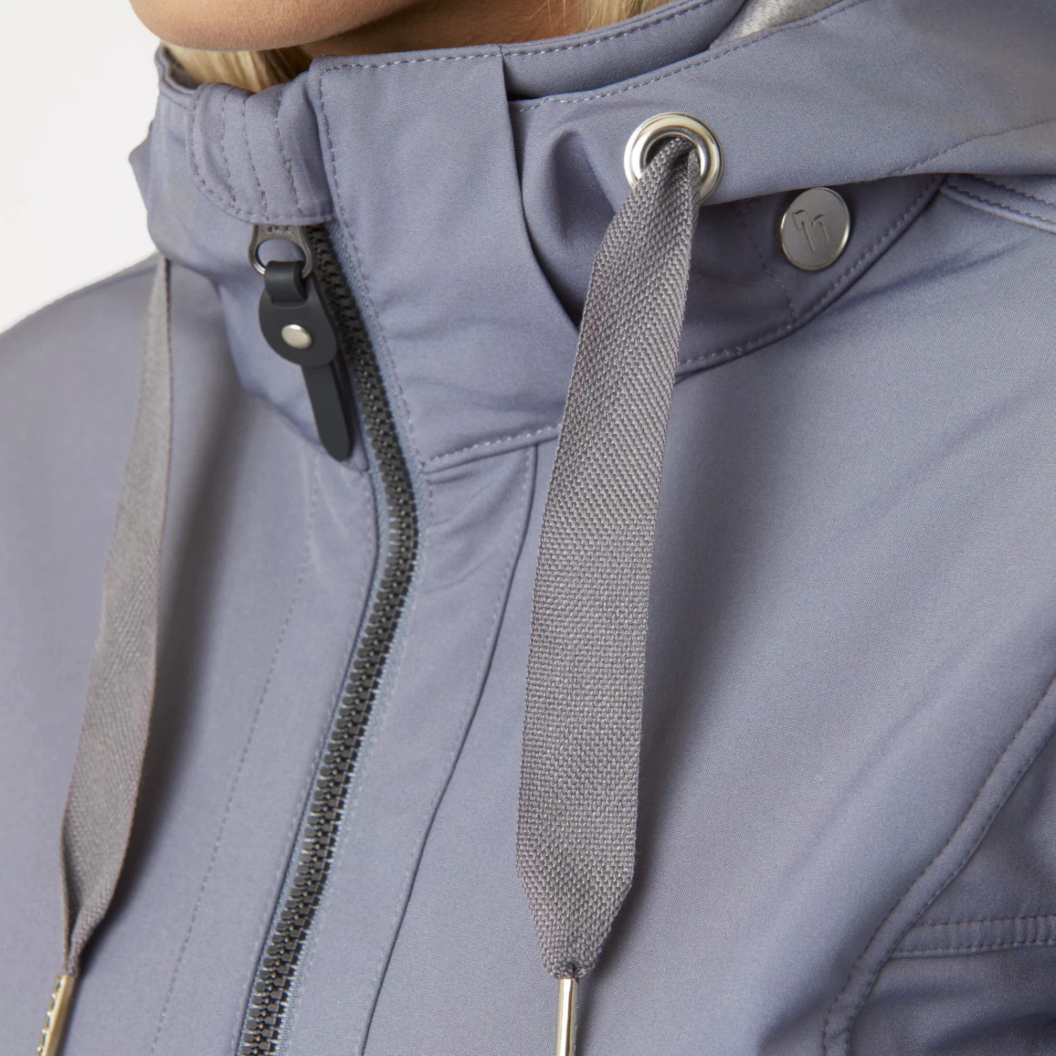 Horze Freya Womens Long Softshell Jacket - Steel Grey - Image 5
