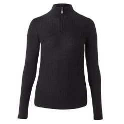 B Vertigo Ruth Knitted Pullover With Front Zipper - Dark Navy
