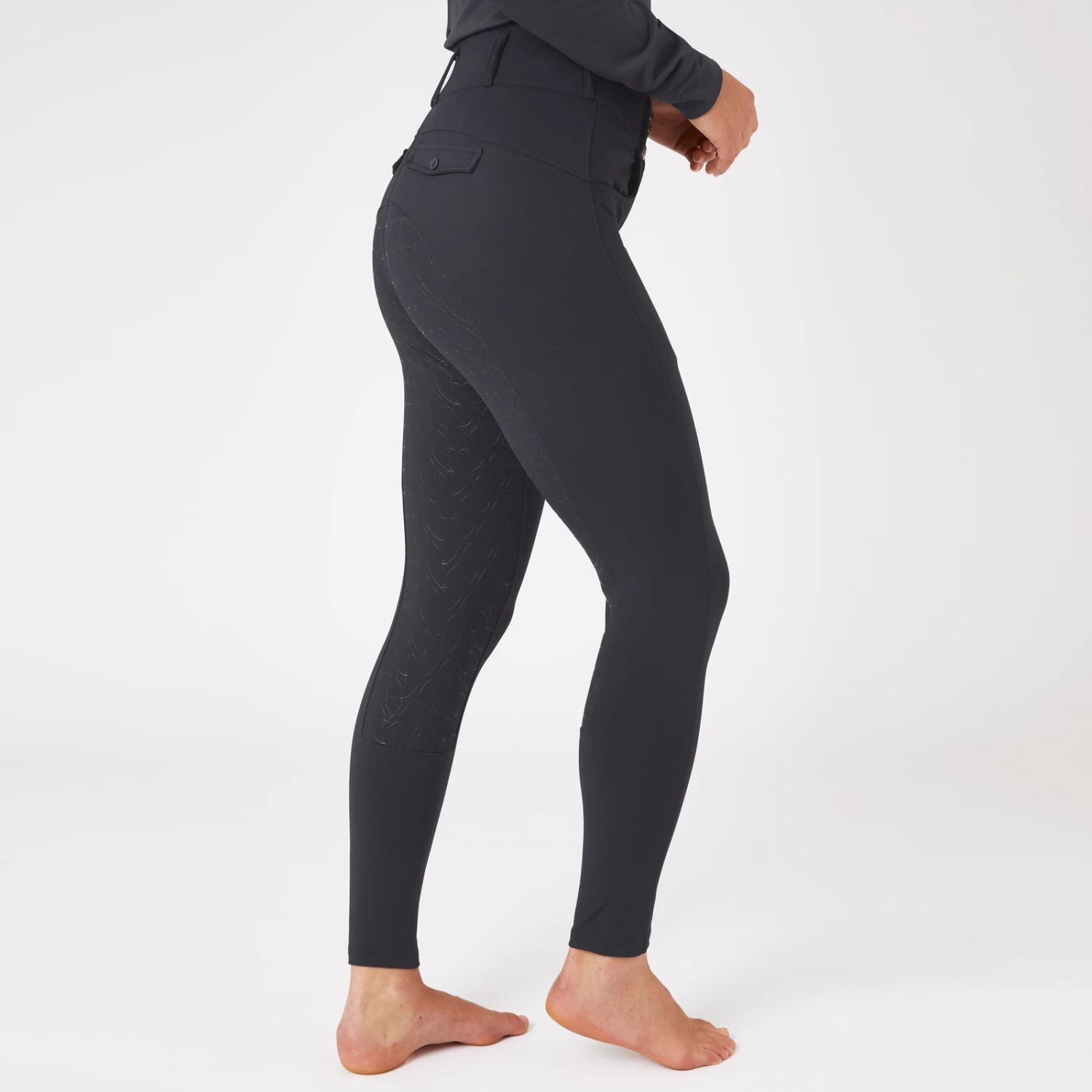 Horze Ingrid Womens Full Seat Breeches - Dark Navy - Image 4