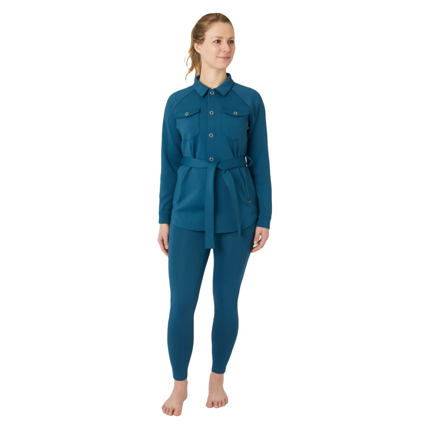 Horze Alyssa Womens Shirt Jacket - Legion Blue - Image 8