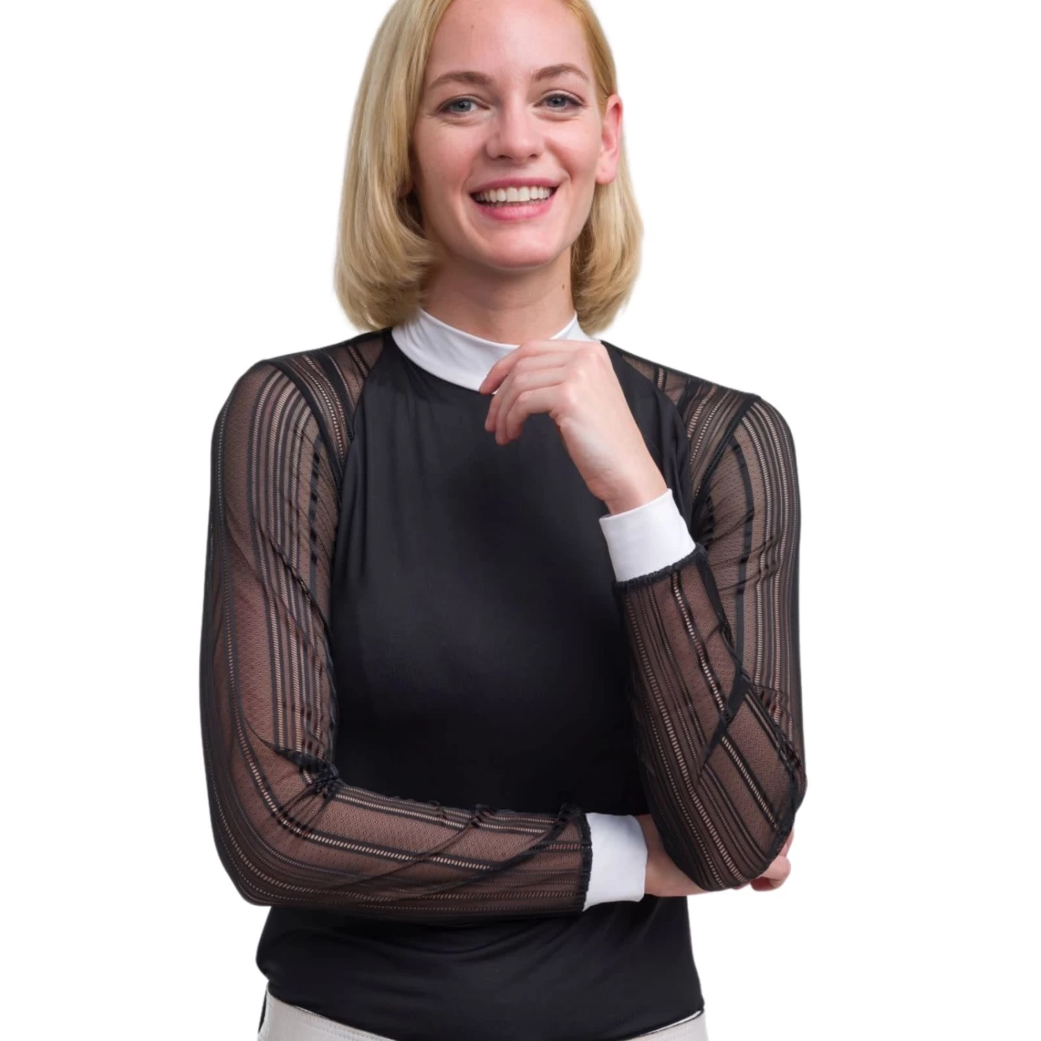Cavalliera Contessa Long Sleeve Technical Show Shirt - Black - Image 4