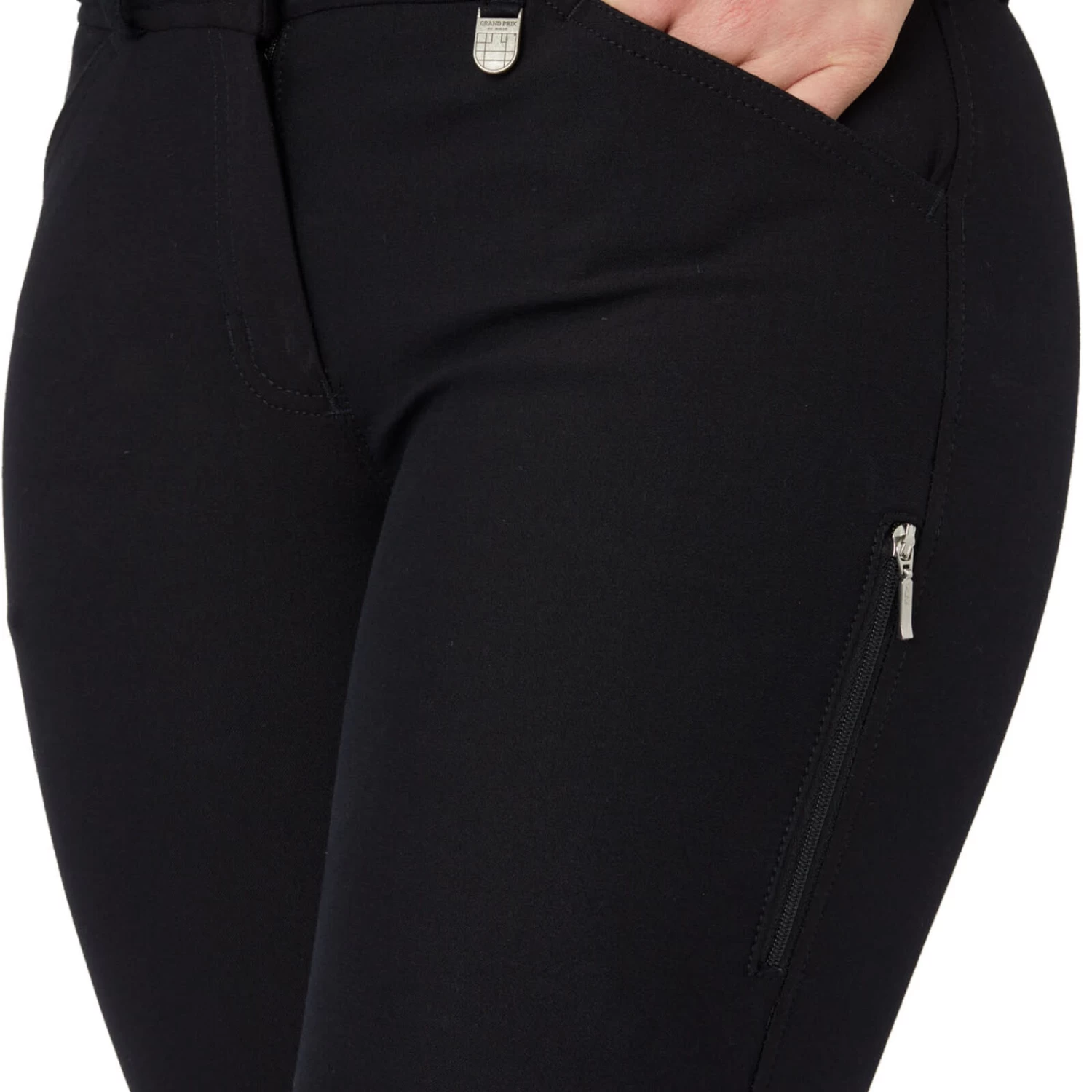 Horze Grand Prix Womens Pro High Waist Full Seat Breeches - Dark Navy - Image 3