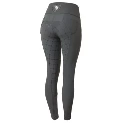 Horze Desiree Womens Silicone Full Seat Hybrid Breeches - Charcoal Grey