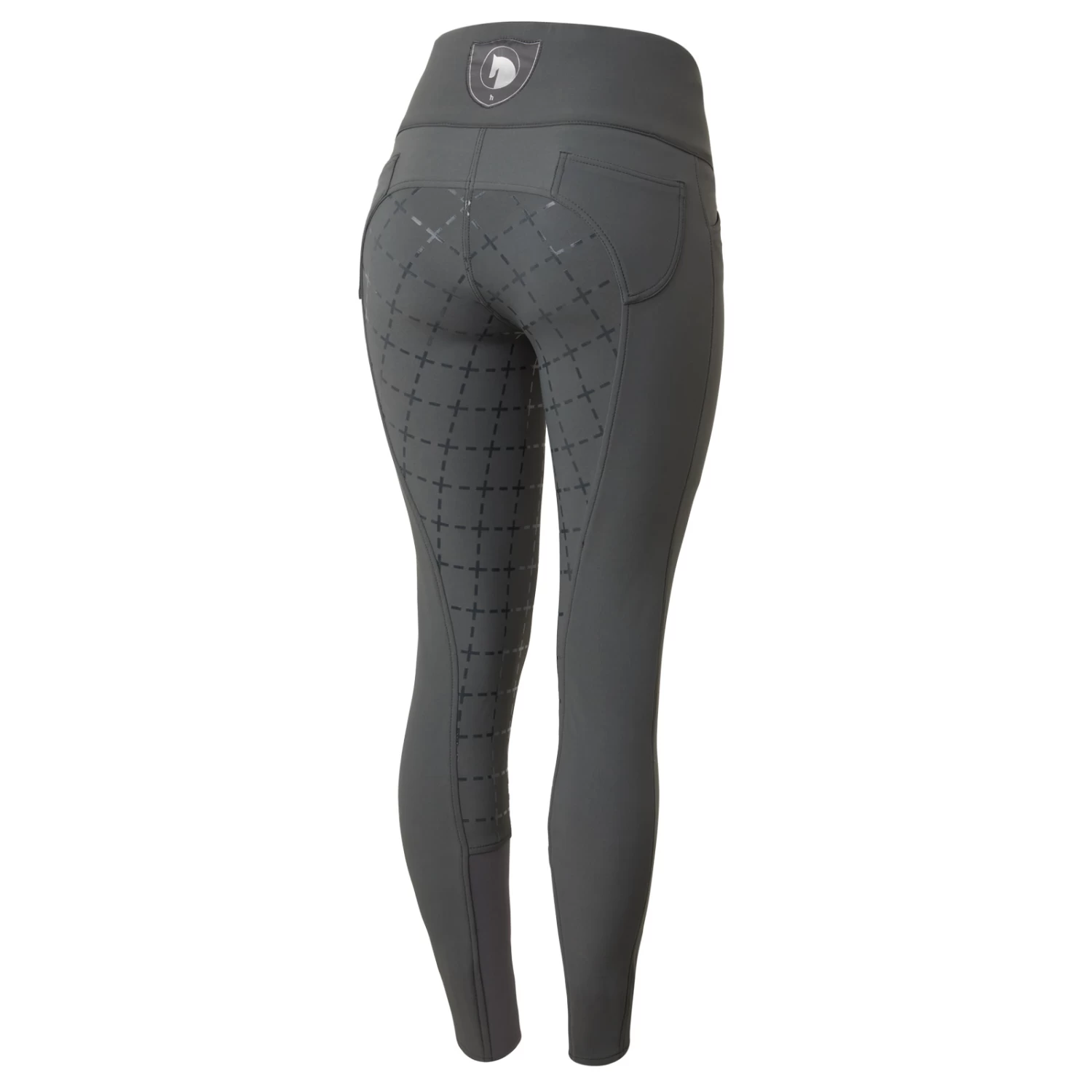 Horze Desiree Womens Silicone Full Seat Hybrid Breeches - Charcoal Grey