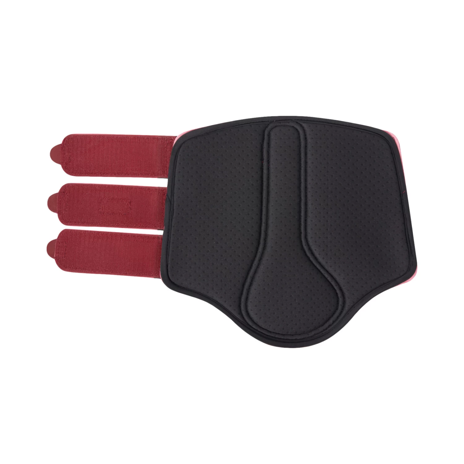 Horze Noir Brushing Boots - Rhubarb Dark Red - Image 2