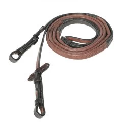 Horze Soft Grip Rubber Reins - Dark Brown
