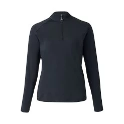 Horze Karla Womens Tech Training Half Zip Shirt - Caviar Black