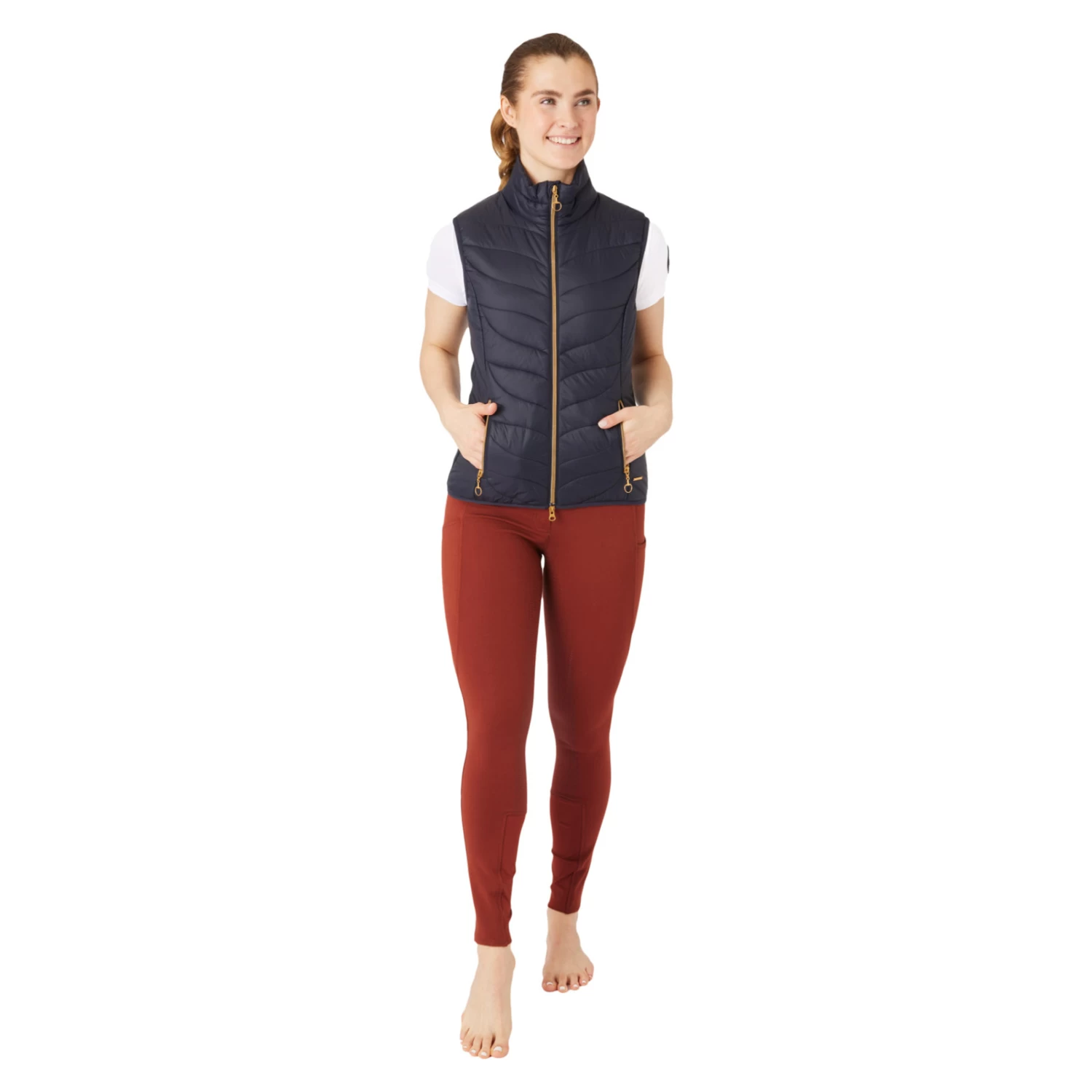 Horze Shannon Womens Light Padded Vest - Dark Navy - Image 6
