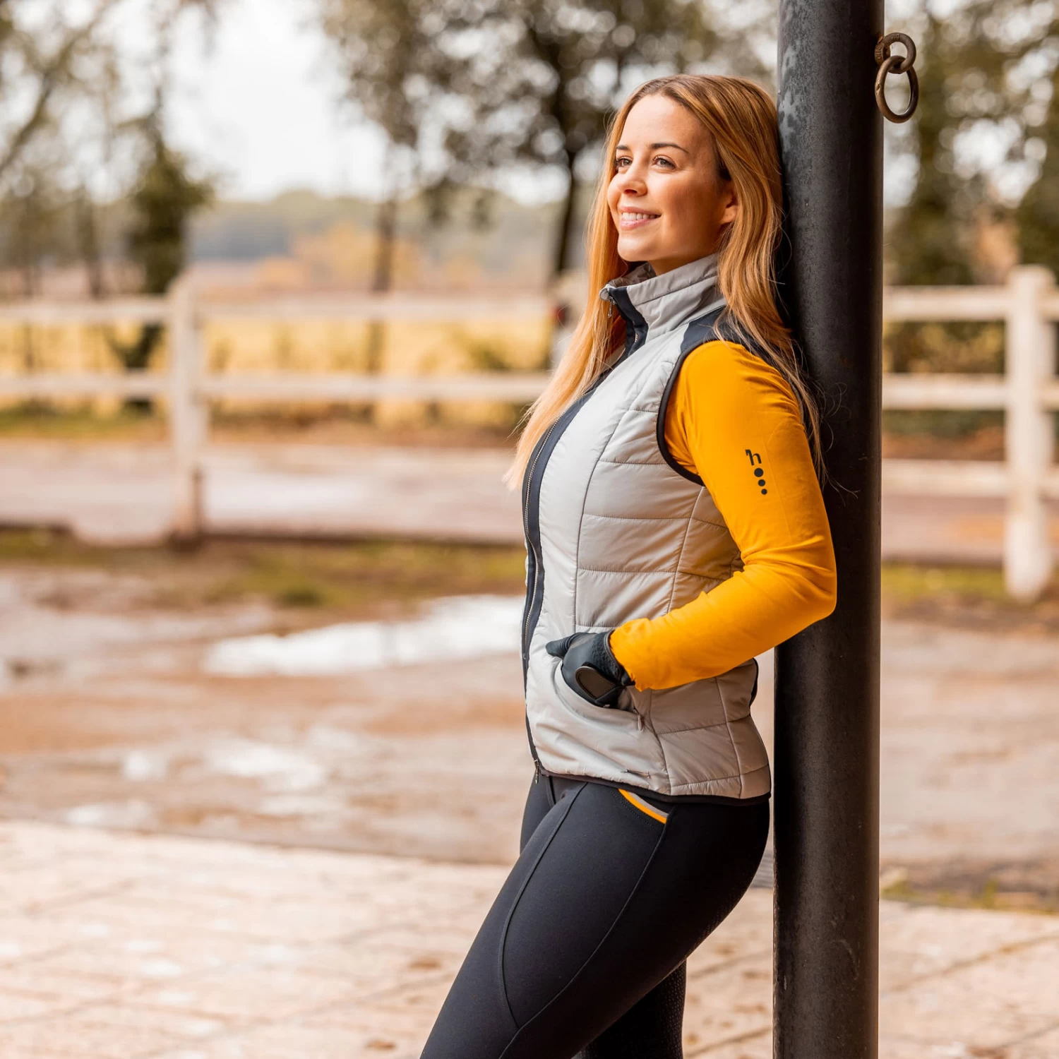 Horze Cameron Womens Hybrid Vest - Harbour Mist - Image 6