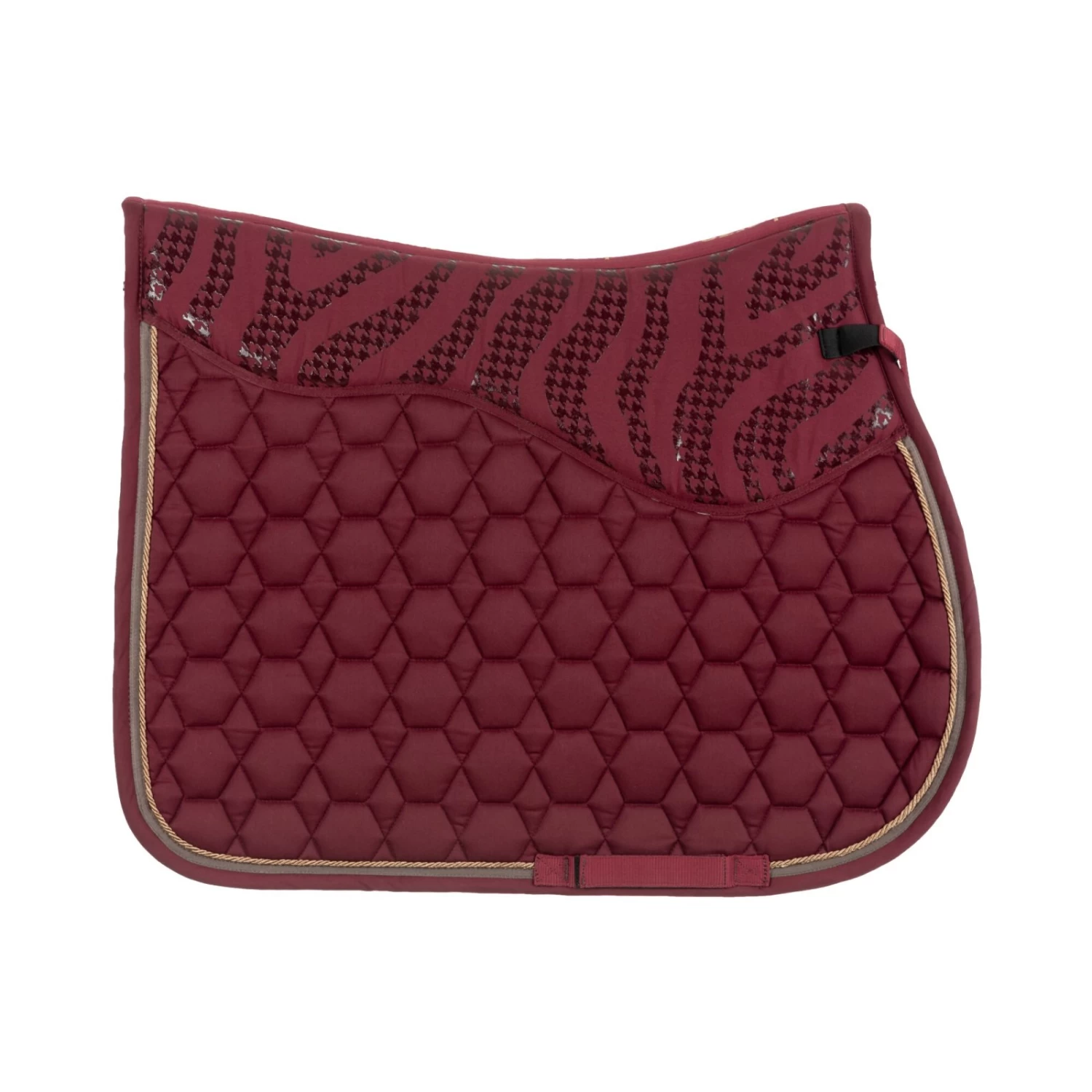 Horze Kenya Anti Slip All Purpose Saddle Pad - Rhubarb Dark Red - Image 4