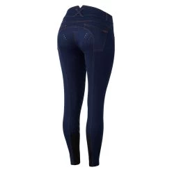 Womens Denim Full Seat Breeches - Dark Denim Blue