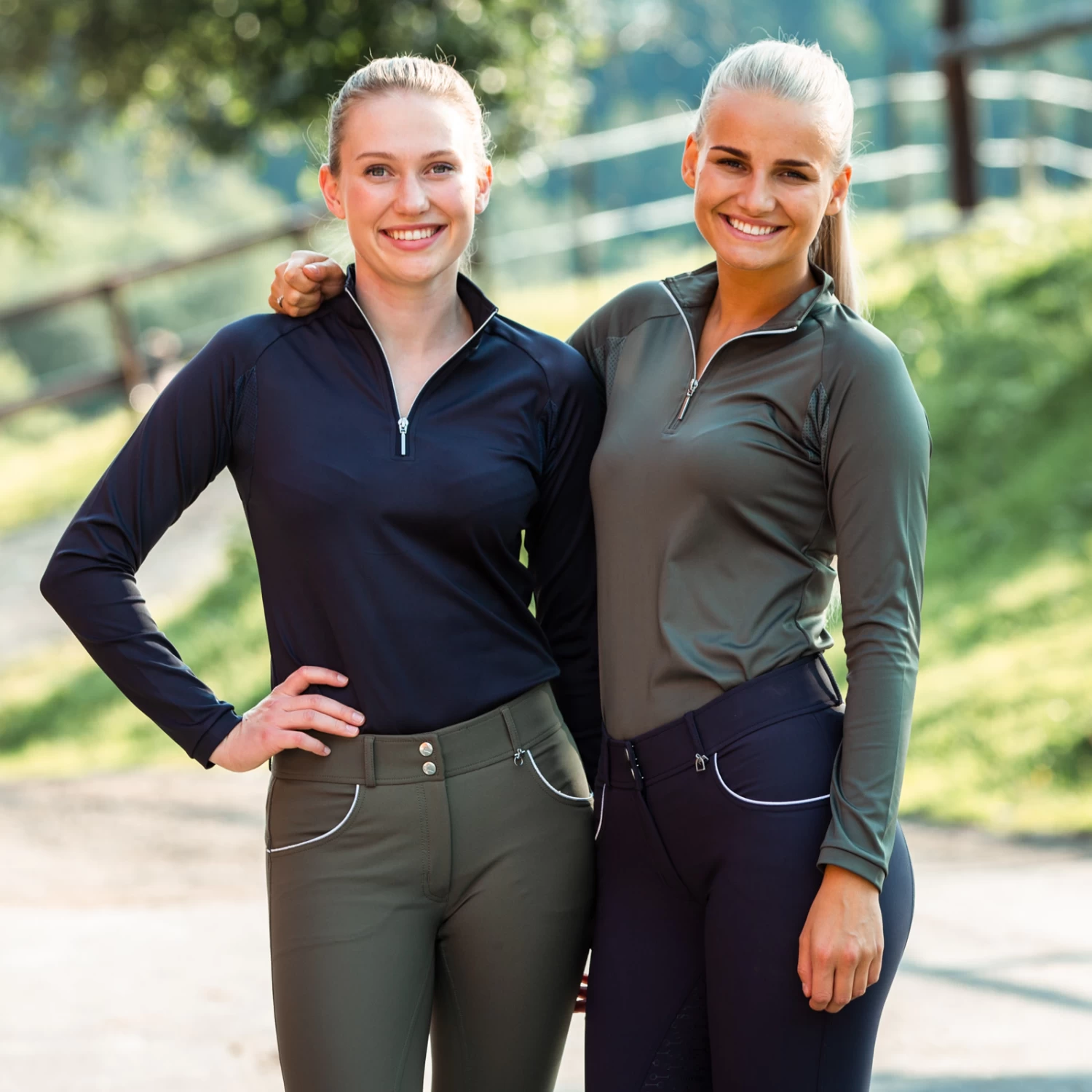 Horze Carolina Womens Training Shirt - Navy Dark Blue - Image 7