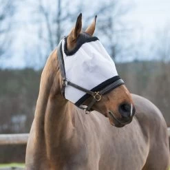 Horze Earless Mesh Fly Mask - Black/White