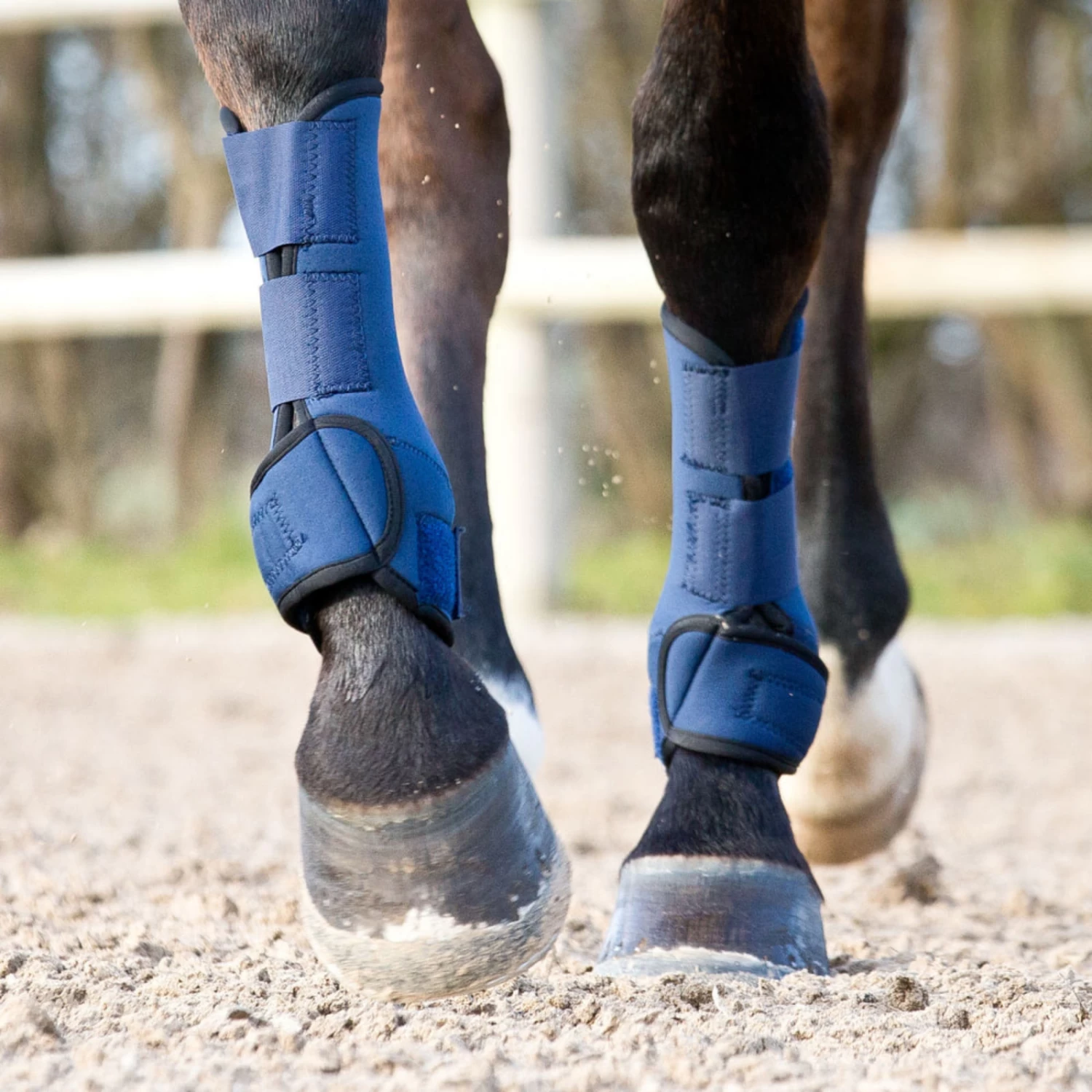 Horze Brushing Boots - Blue - Image 4