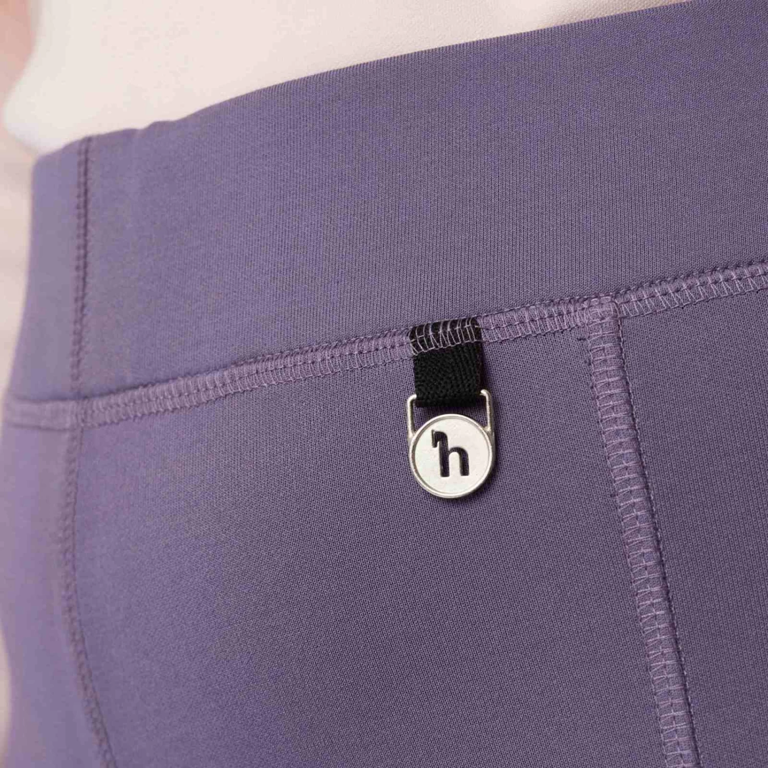 Horze Kaylee Kids Full Seat Tights - Grey Ridge Purple - Image 5