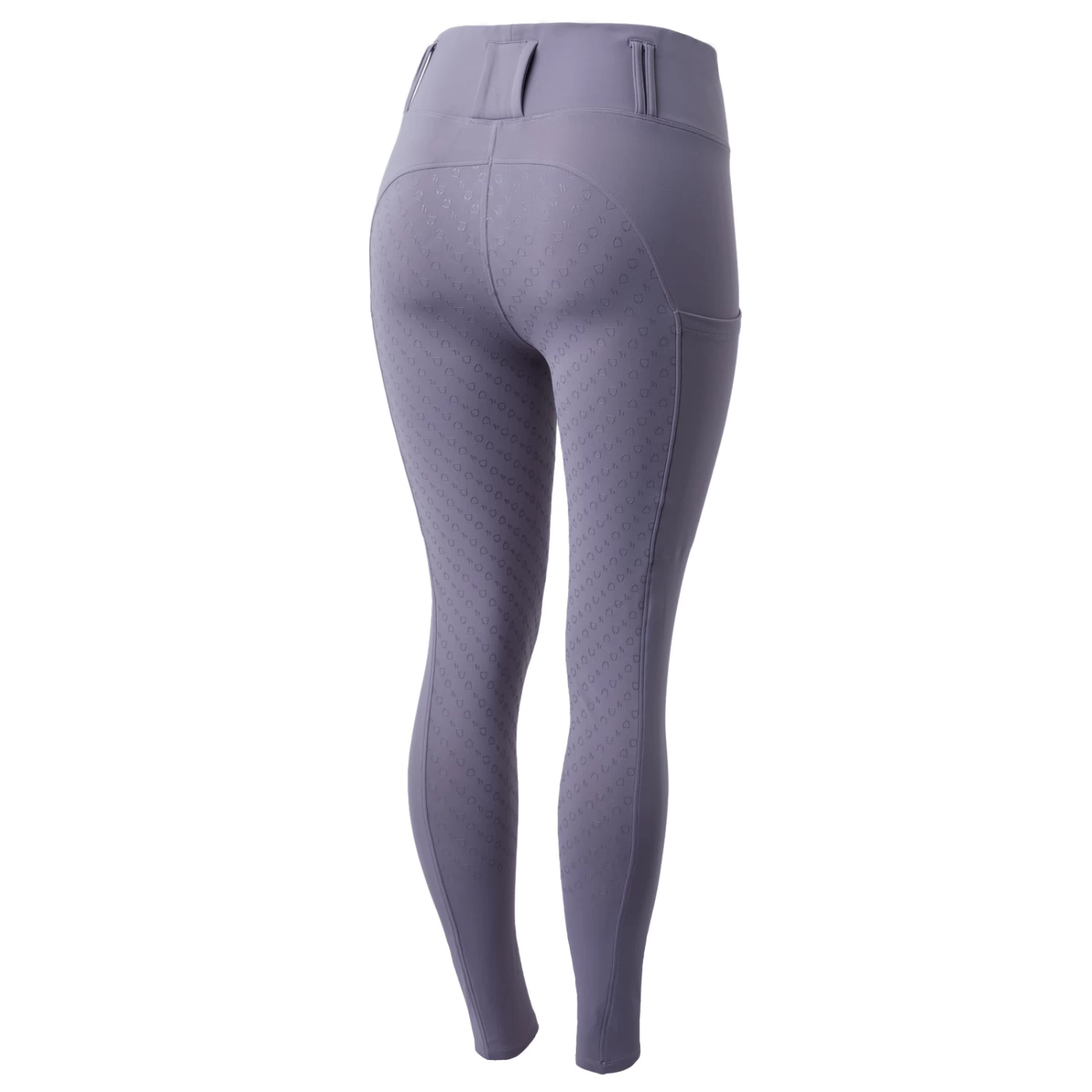 Horze Everly Womens Full Seat Winter Riding Tights - Grey Ridge Purple