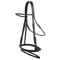 Horze Flash Bridle With Crystal Browband - Black