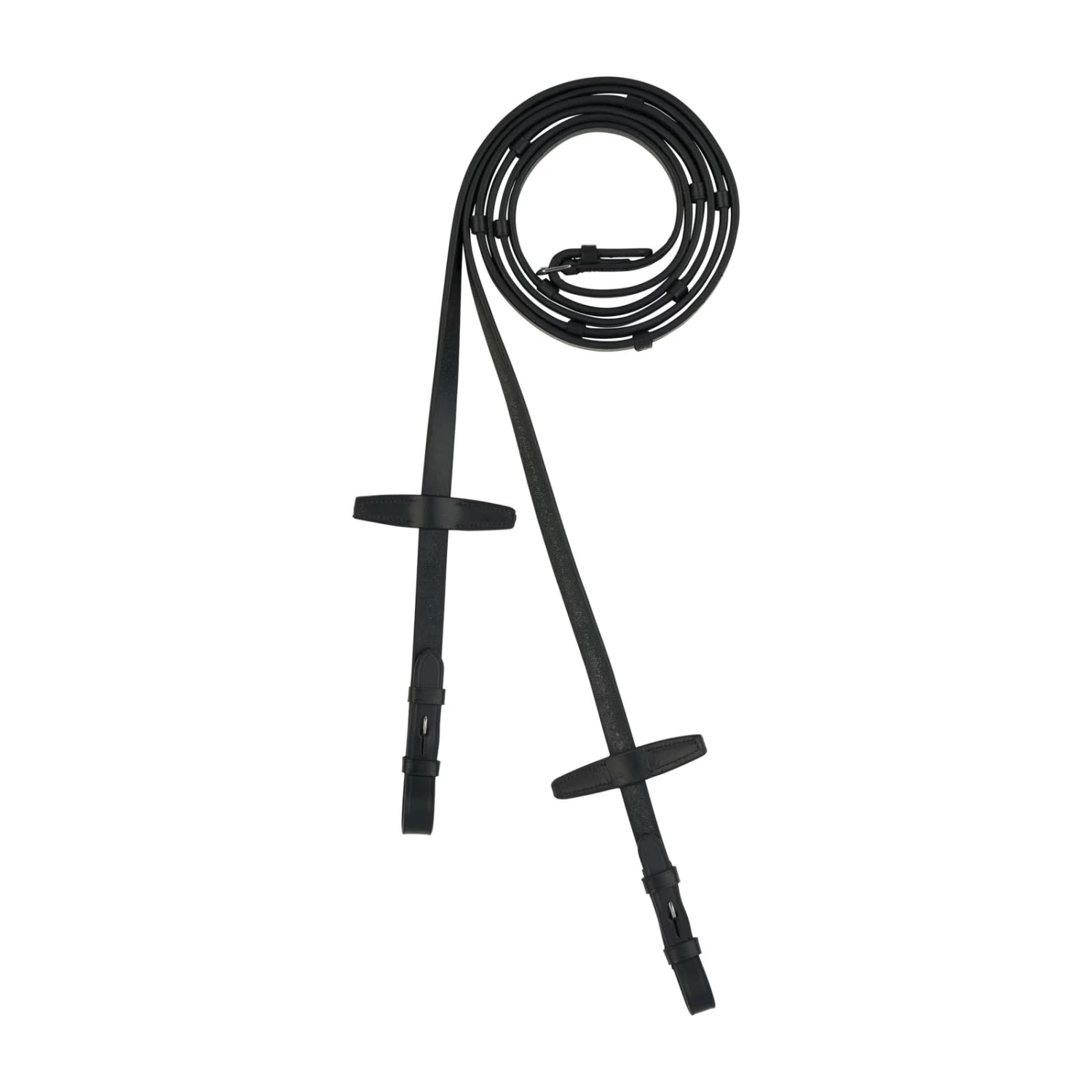 Horze Walthamstaw Leather Reins With Stops - Black