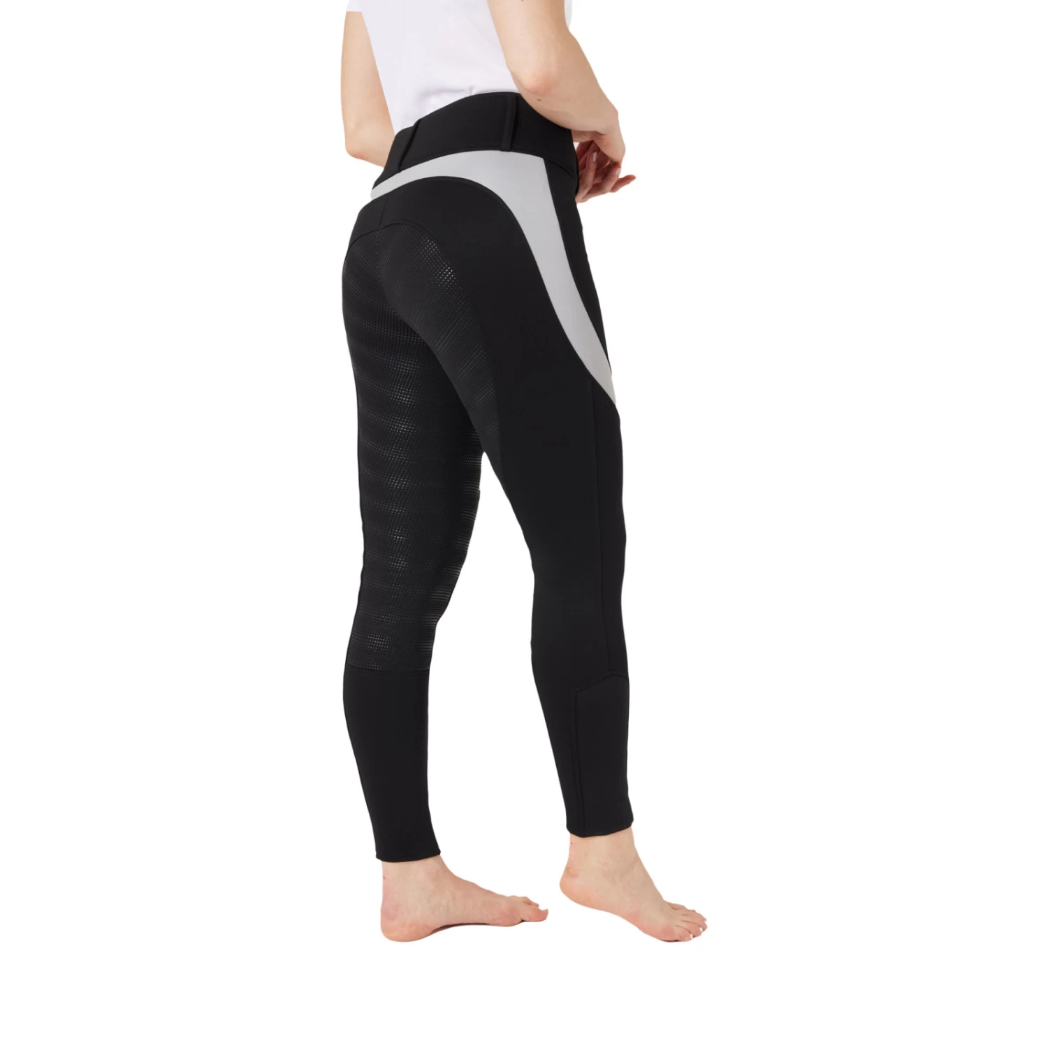Horze Womens Reflective Breeches - Black - Image 6