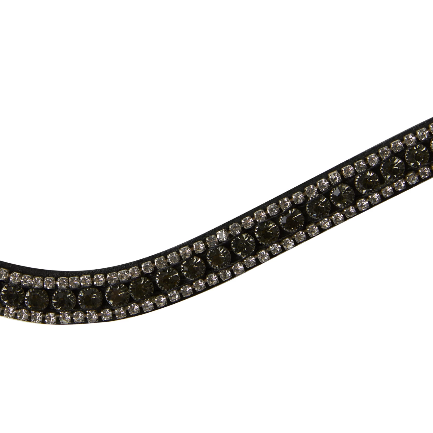 Horze Columbia Browband With Crystals - Black/Silver - Image 2