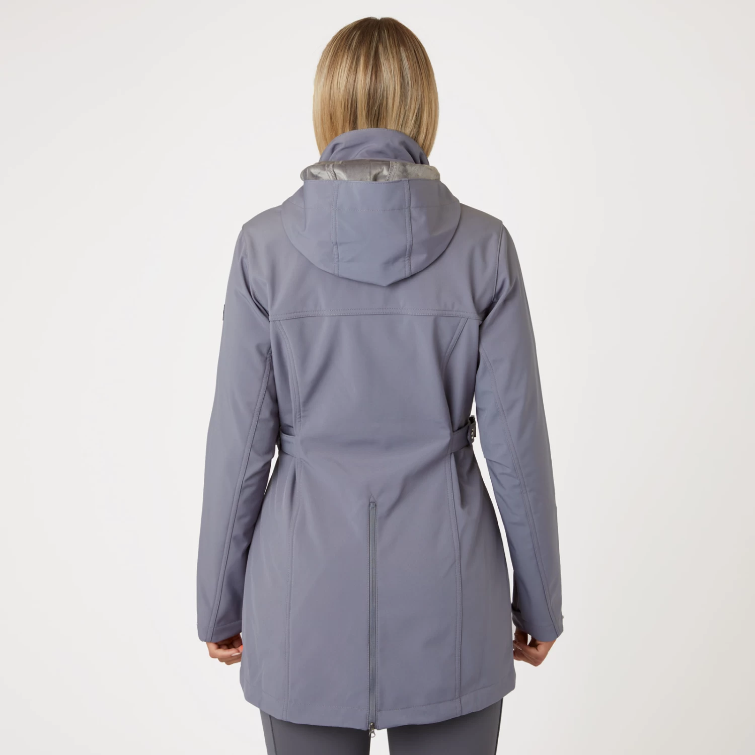 Horze Freya Womens Long Softshell Jacket - Steel Grey - Image 6