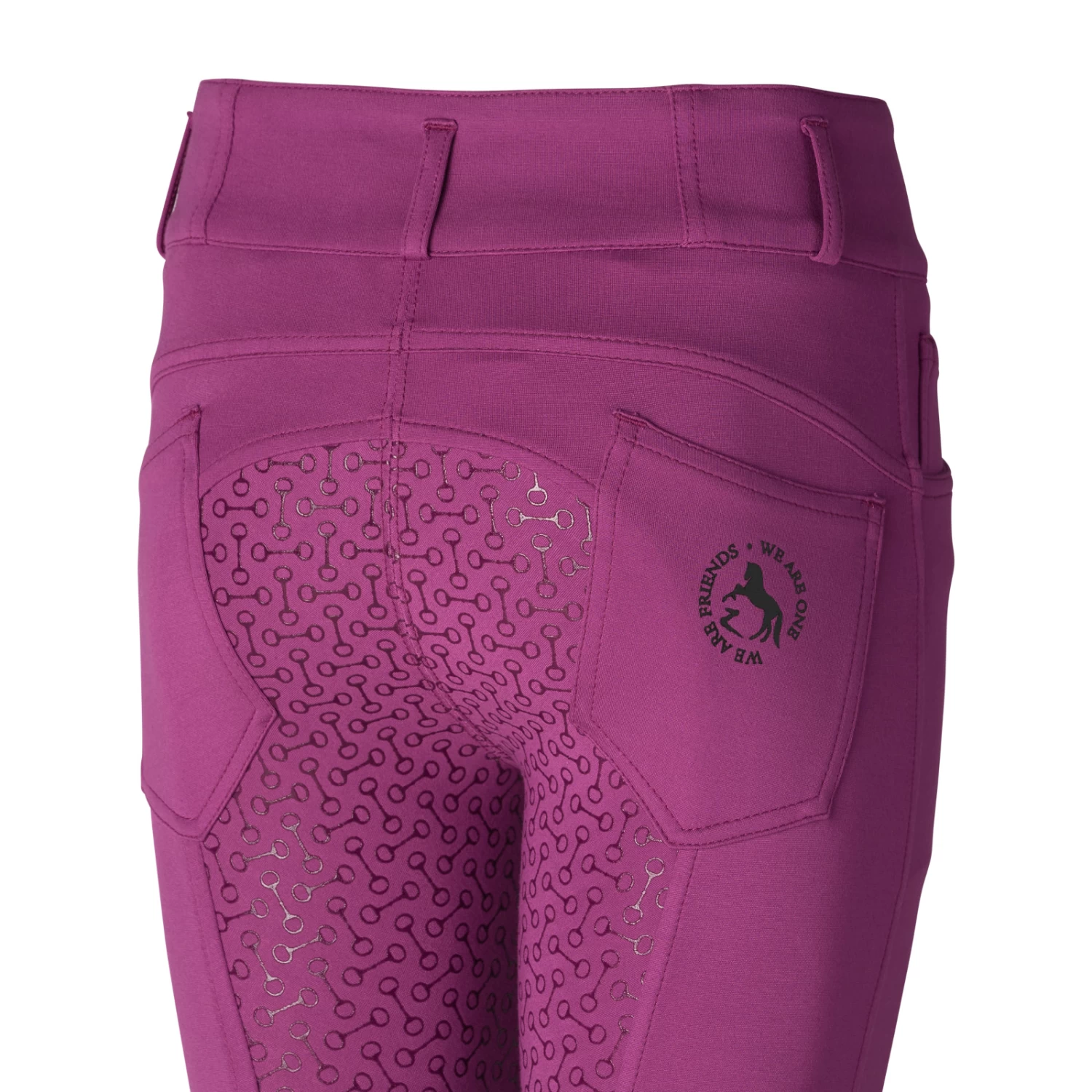 Horze Tara Kids High Waist Full Seat Breeches - Arty Purple - Image 4