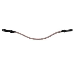 Horze Munich Curved Browband With Crystals - Rose Tan