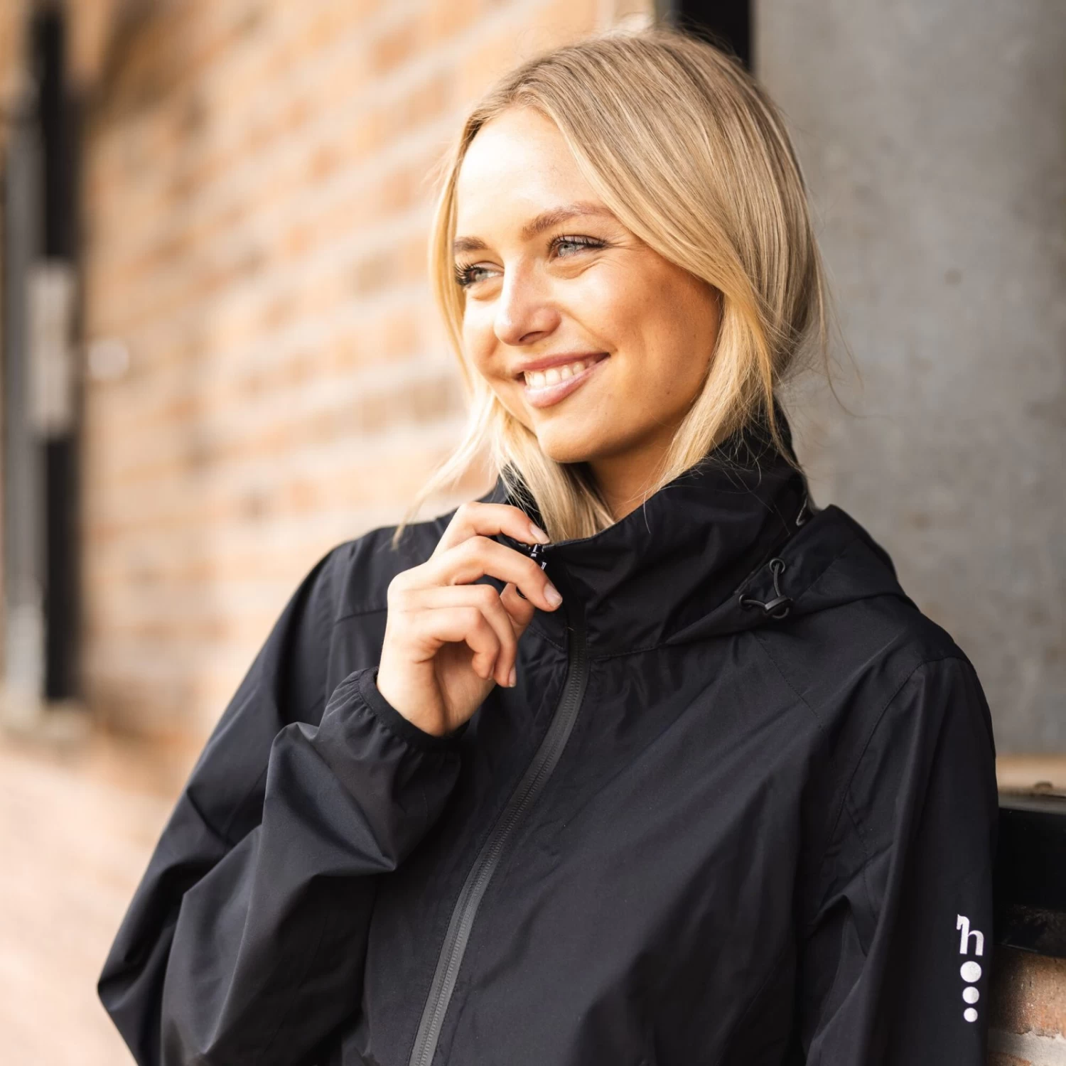 Horze Stella Waterproof Shell Jacket - Caviar Black - Image 5