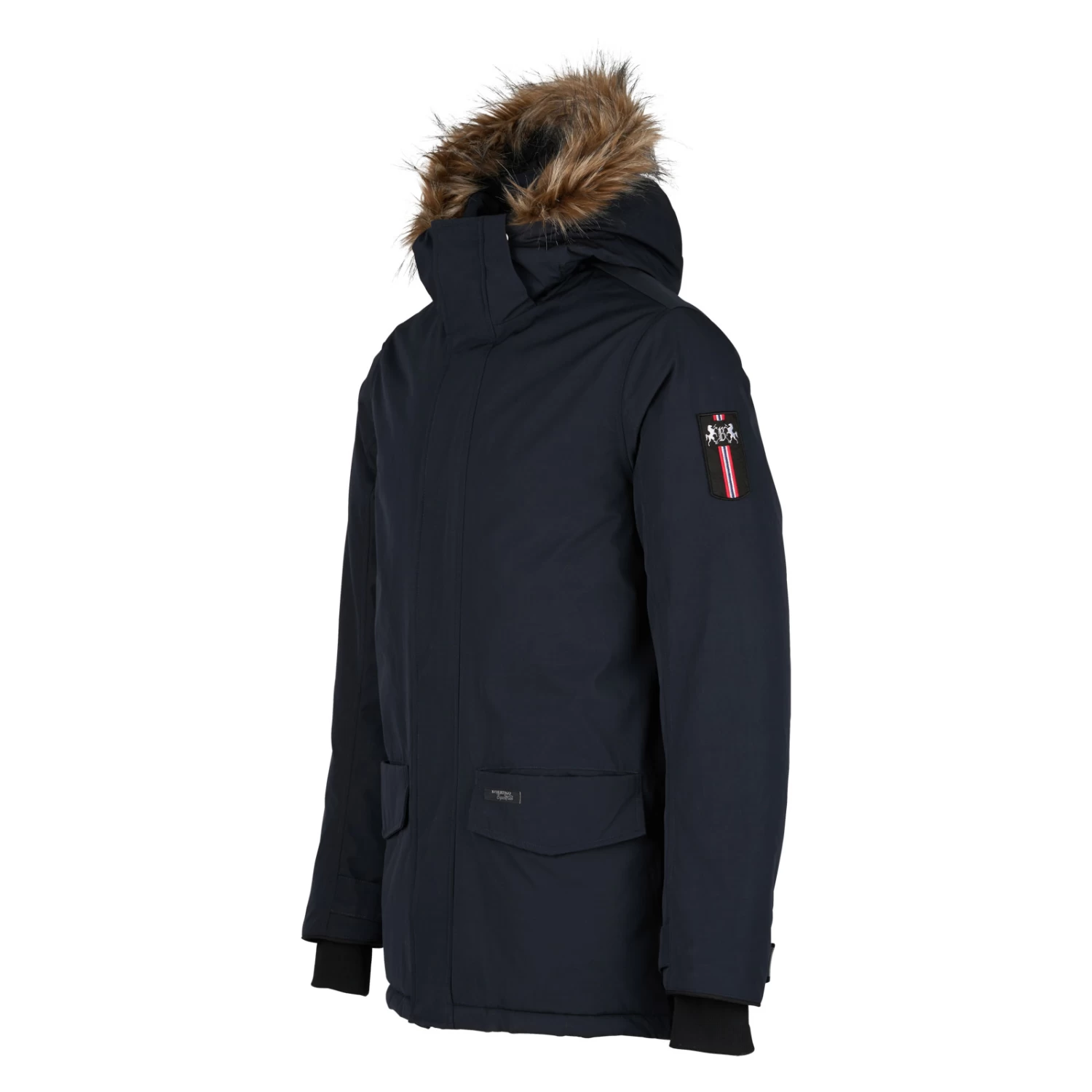 B Vertigo Garren Mens Winter Parka Jacket - Dark Navy - Image 13