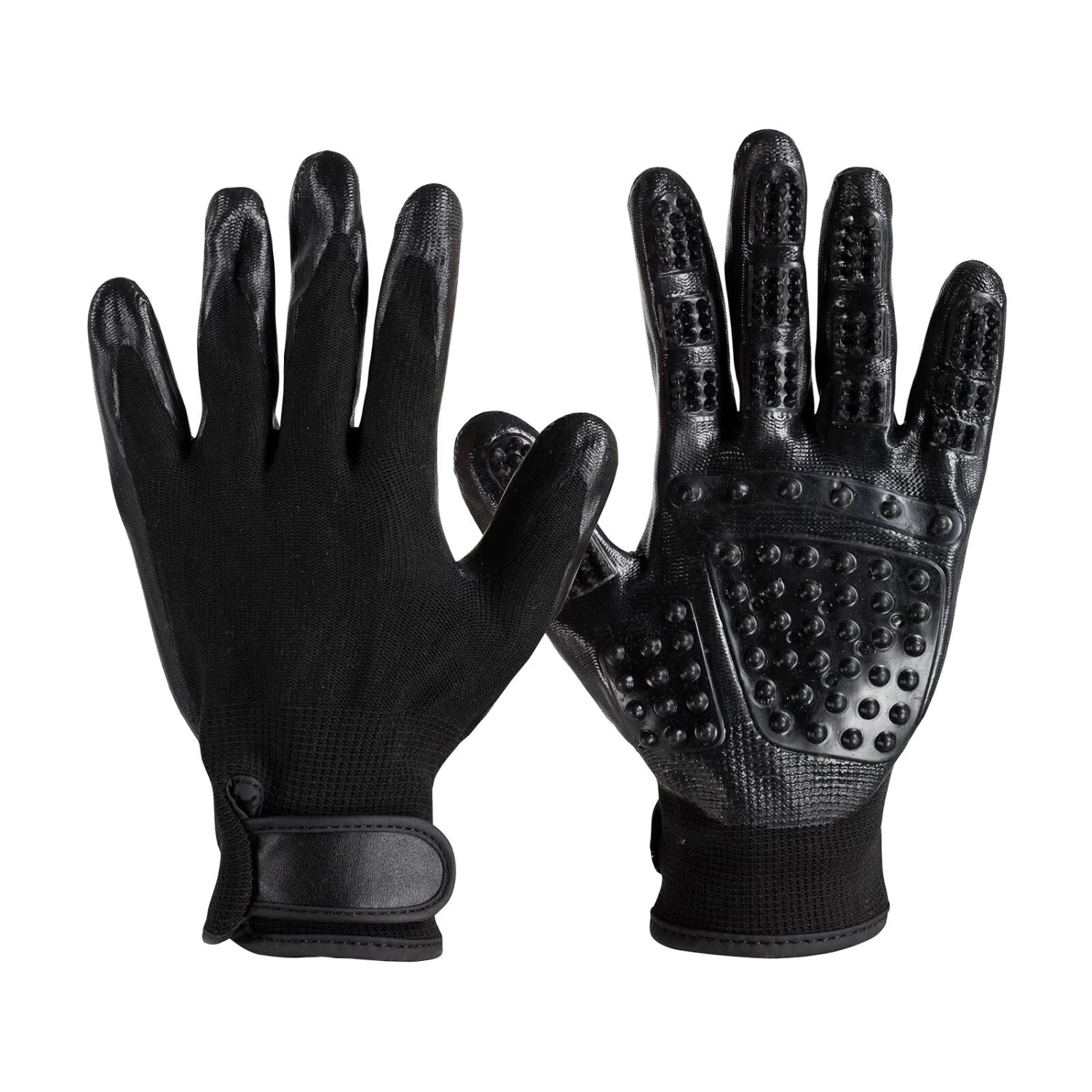 Horze Super Touch Grooming Gloves - Black