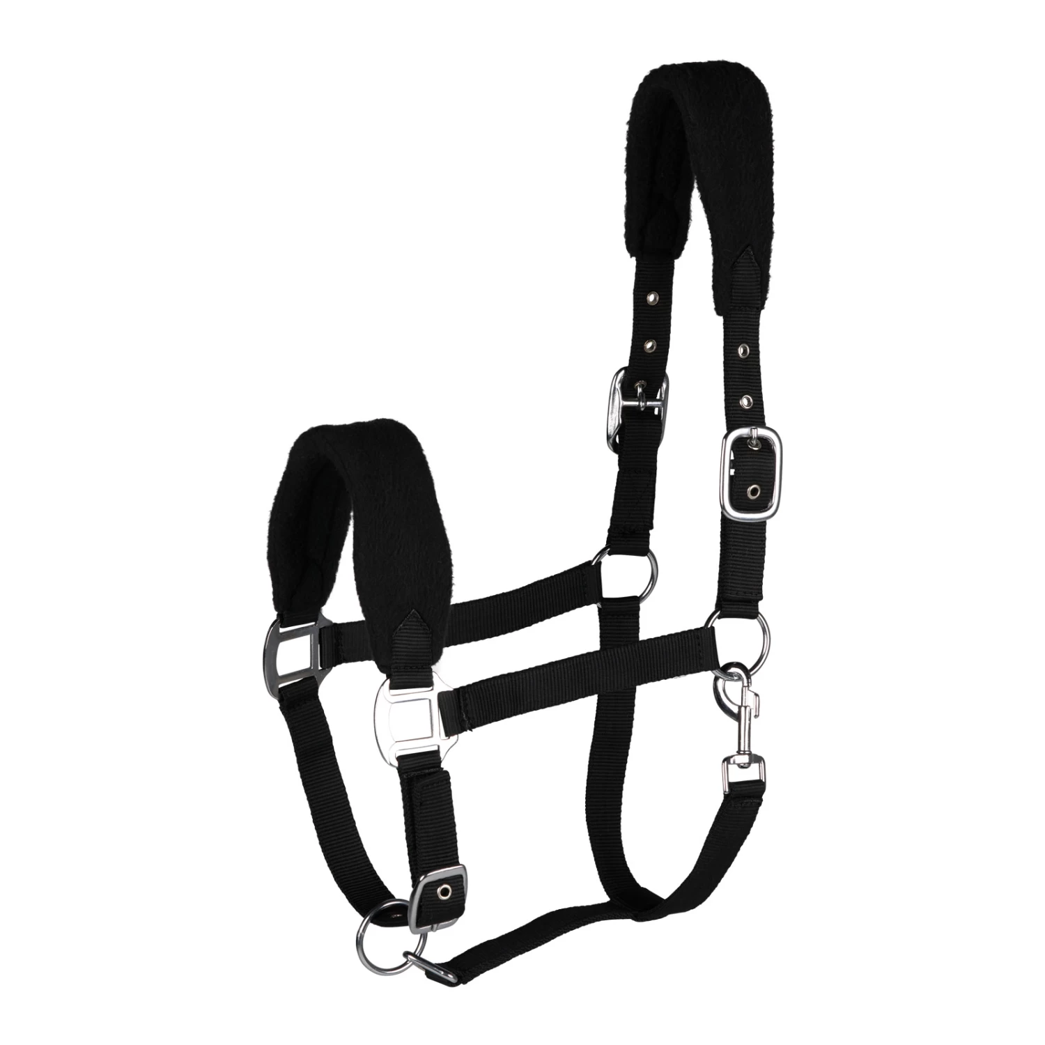 Horze Kiel Halter With Fleece - Black - Image 3