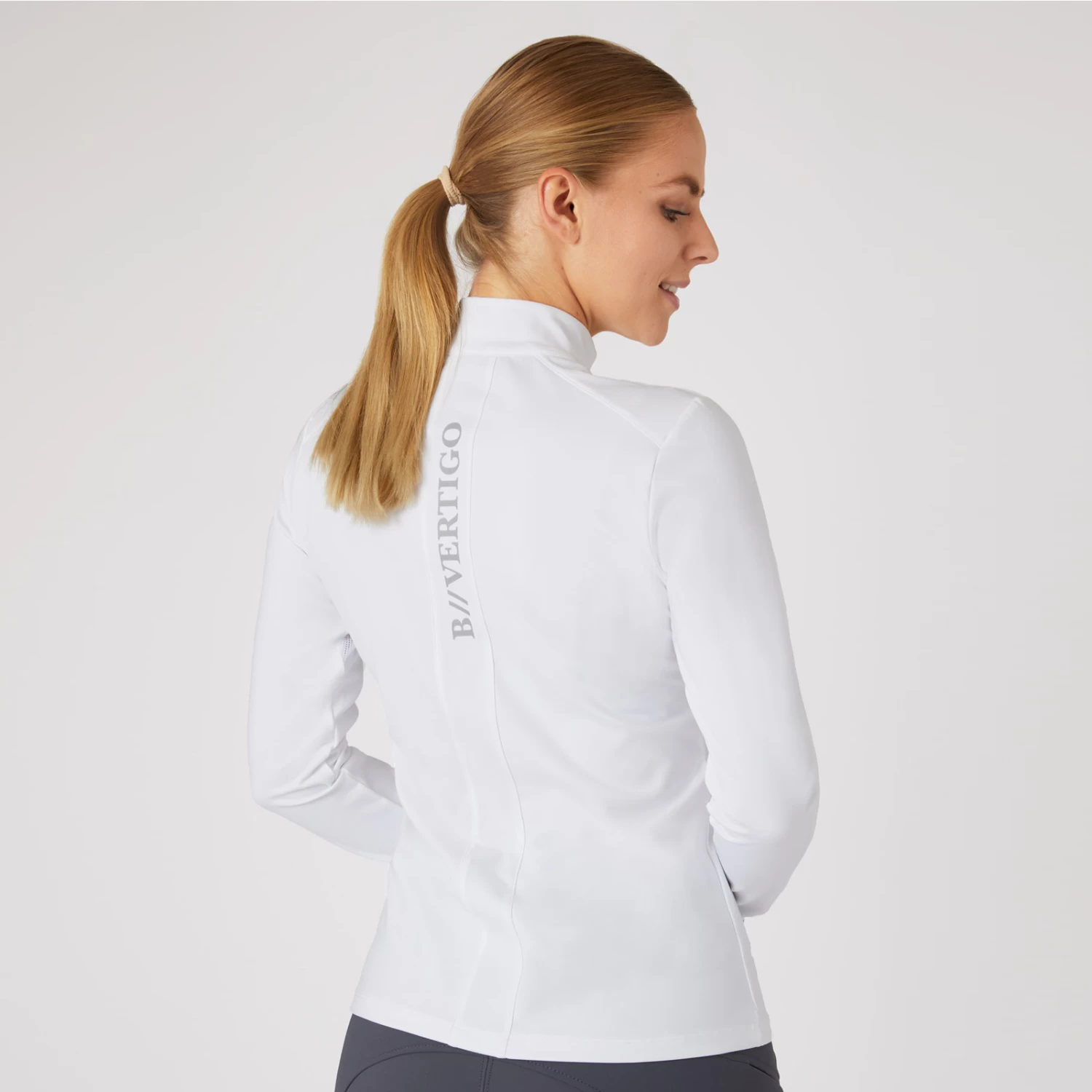 B Vertigo Iris Womens Training And Show Shirt - White - Image 4