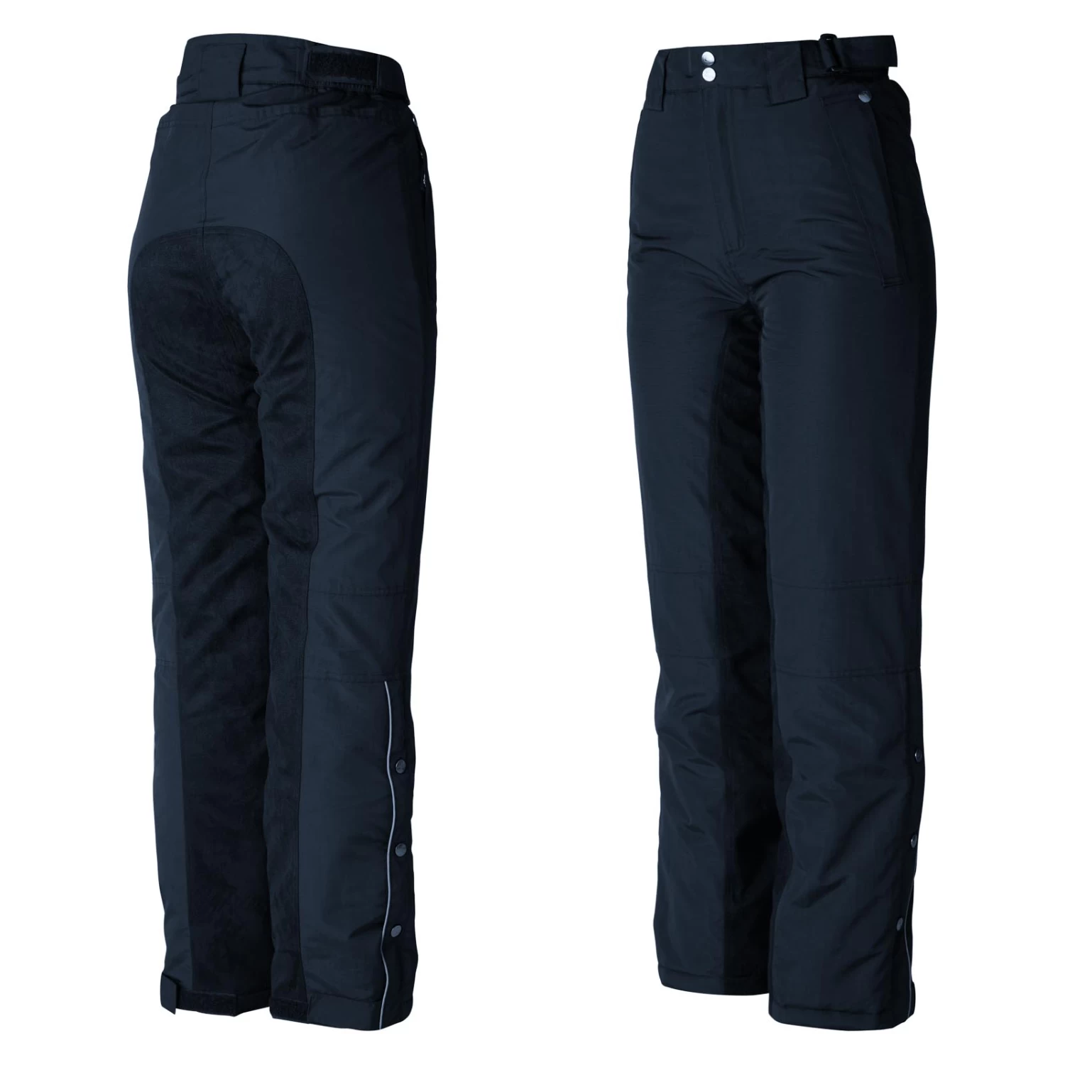 Horze Cheyenne Womens Padded Winter Riding Pants - Black - Image 7