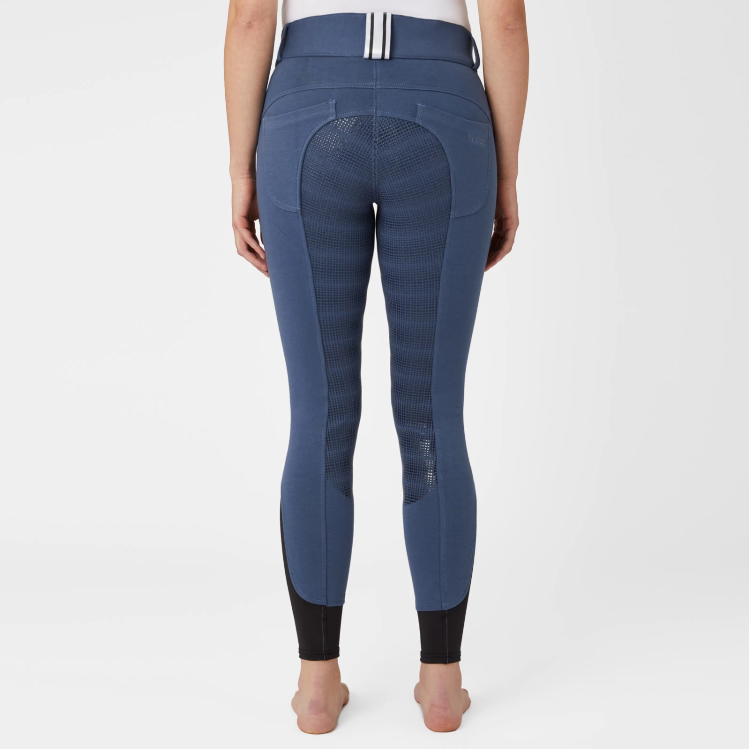 Horze Eden Womens Full Seat Breeches With Elastic Leg - Bearing Sea - Image 2