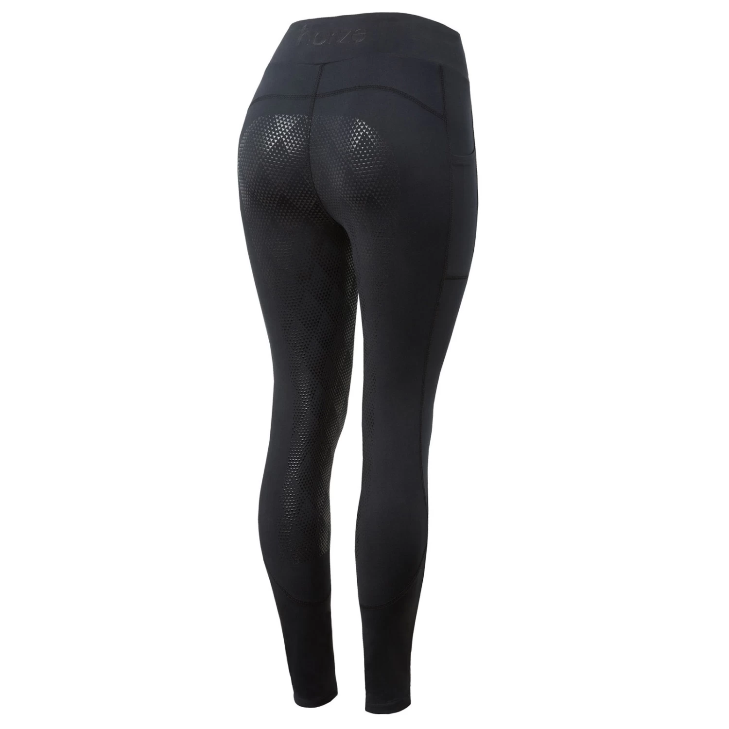 Horze Tifa Womens High Waist Full Seat Tights With Phone Pocket - Artic Light Blue - Image 11