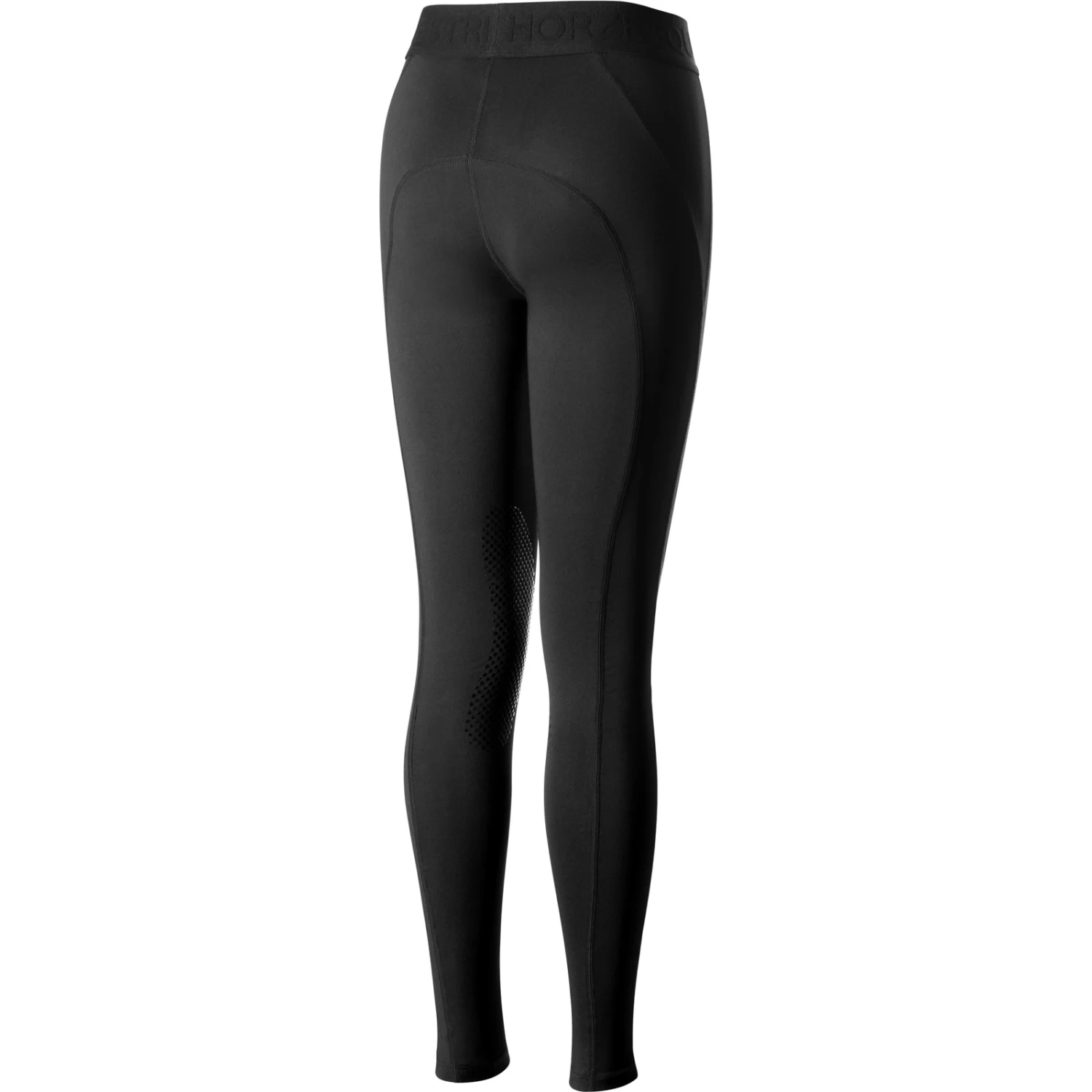 Horze Madison Kids Silicone Knee Patch Tights - Black - Image 4